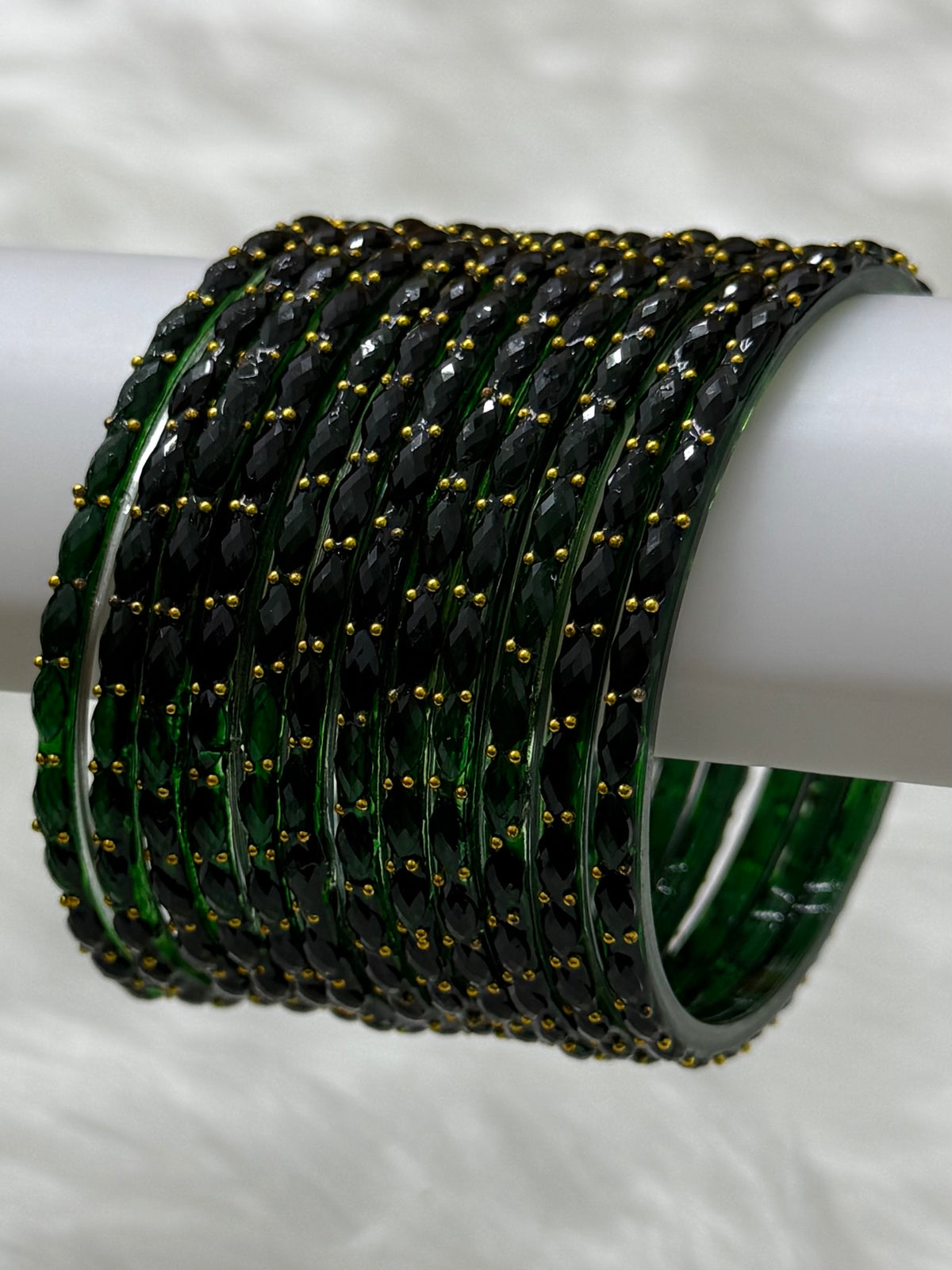 RAINDROP GLASS BANGLES PACK OF 12