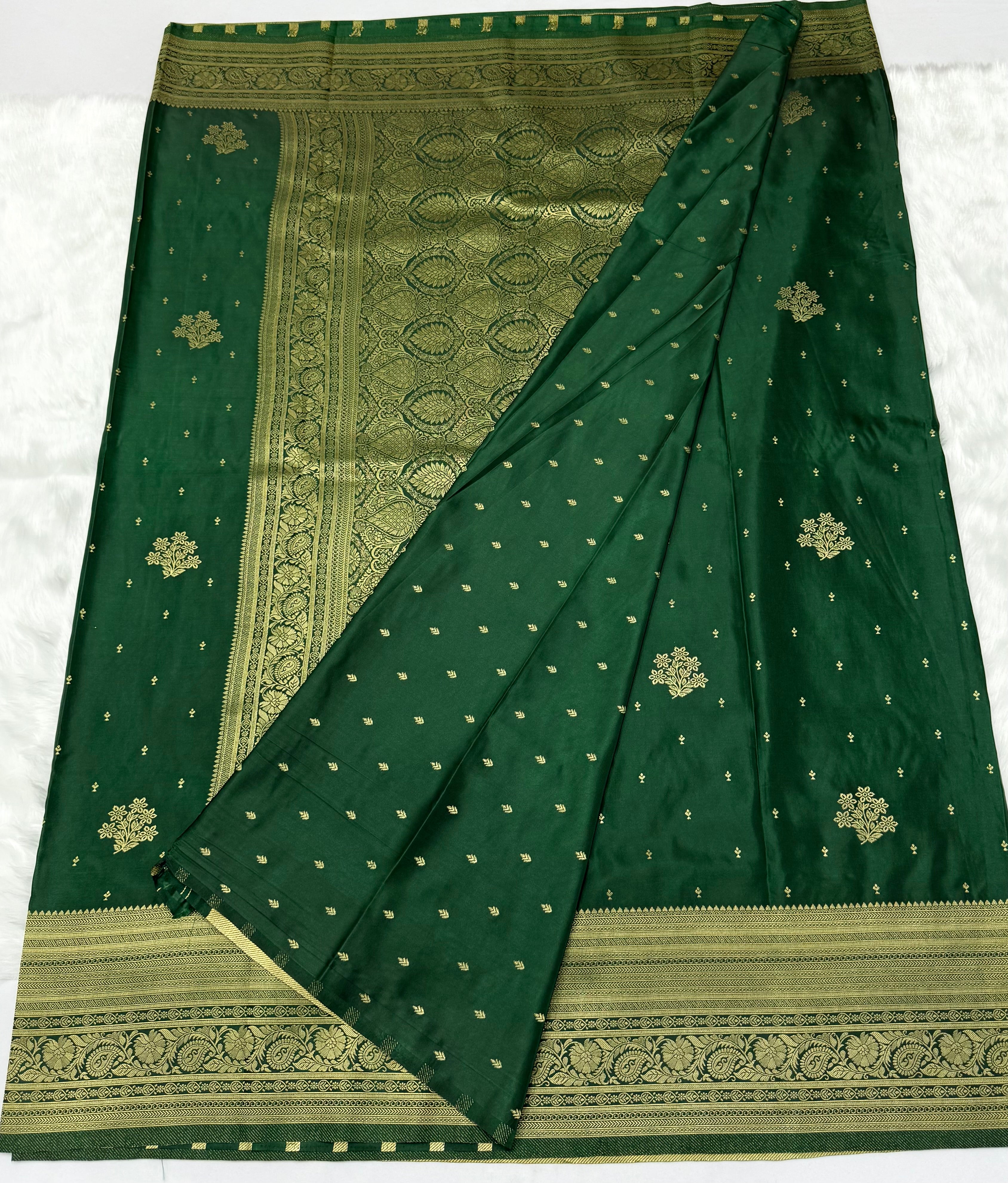 BEAUTIFUL SATIN FANCY SAREE - CASTLETON GREEN