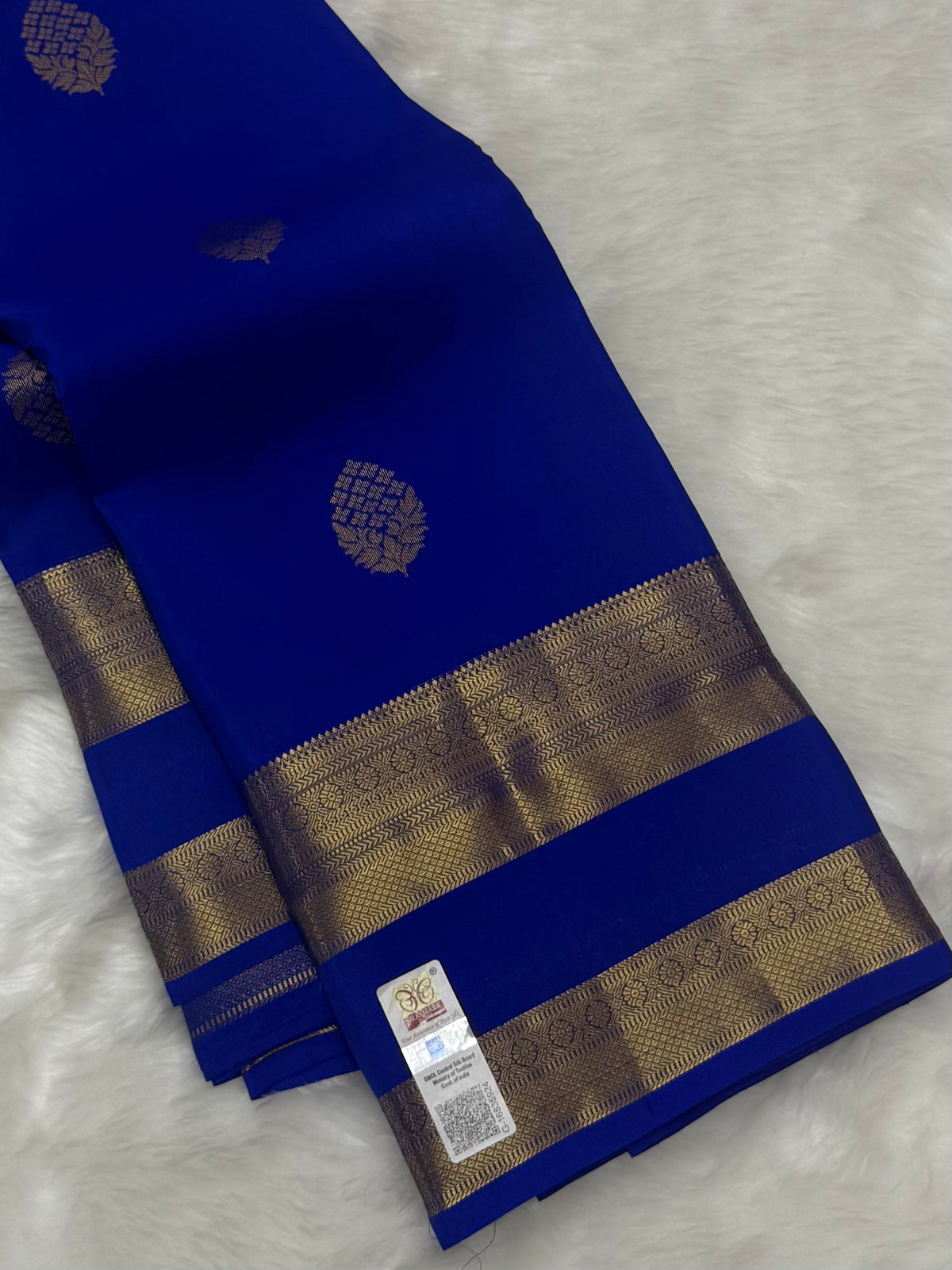 KANCHIPURAM PURE SILK SAREE | SILKMARK® CERTIFIED - ROYAL BLUE