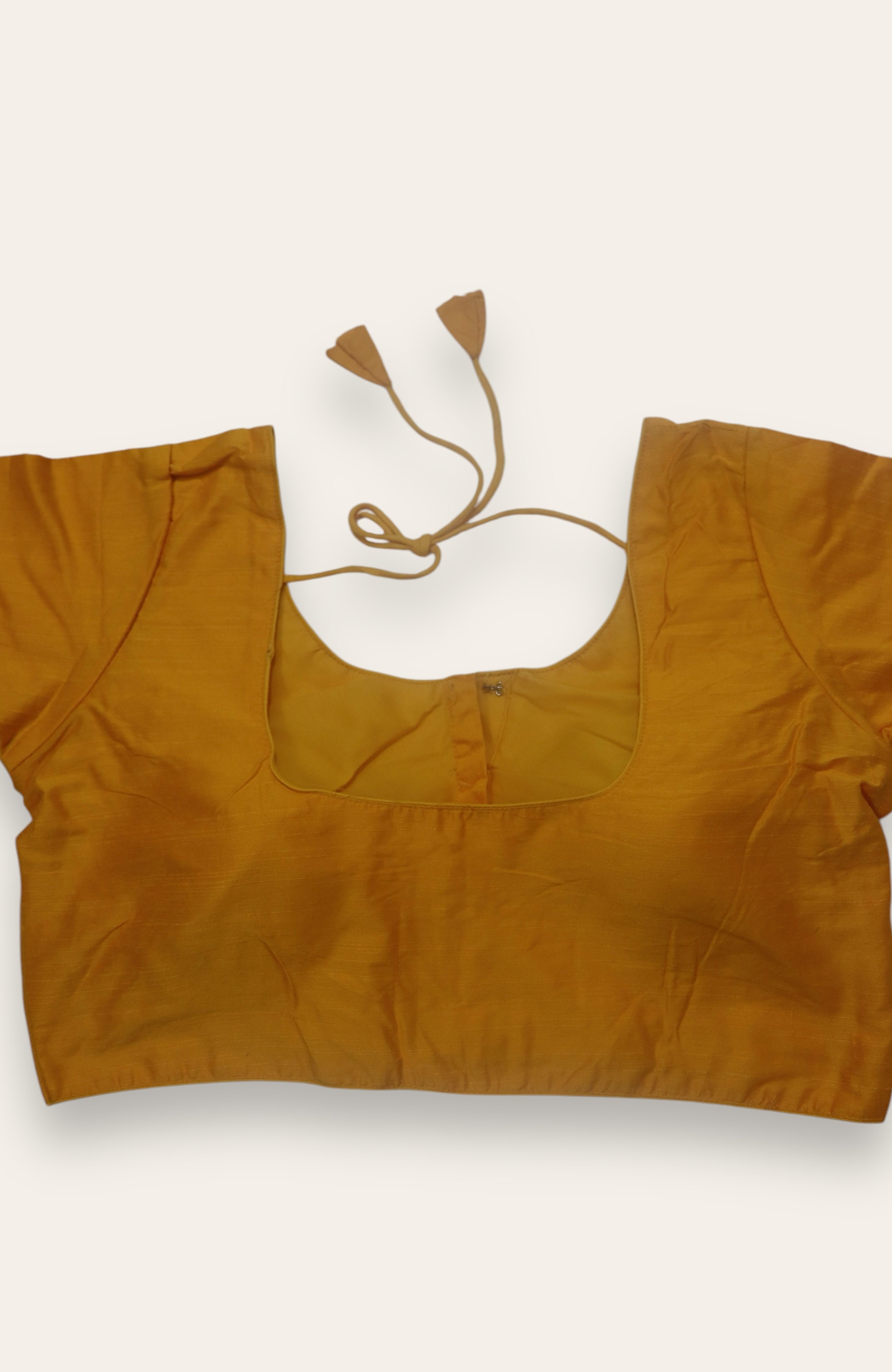 READYMADE SAREE BLOUSE - FIRE YELLOW