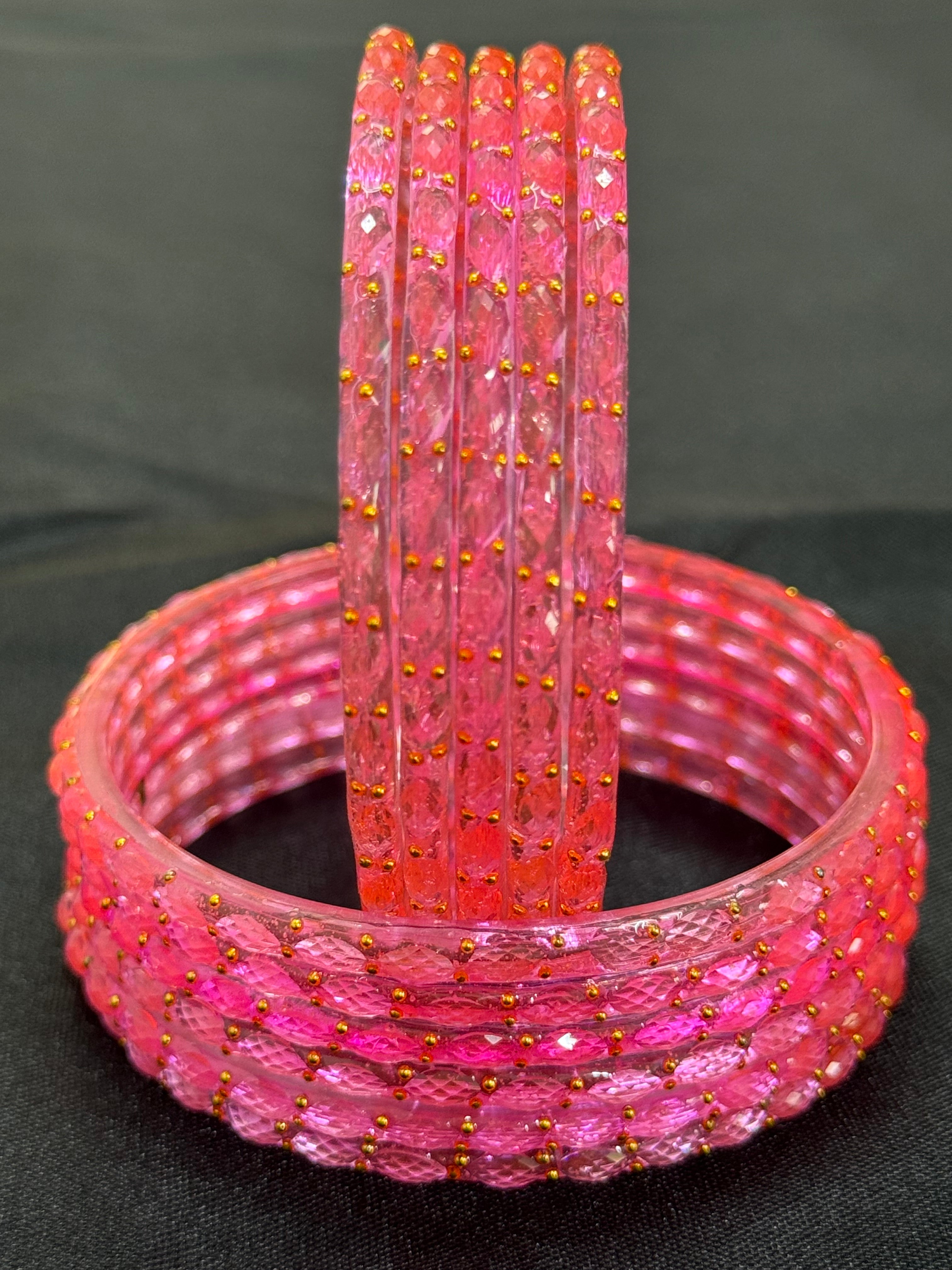 RAINDROP GLASS BANGLES PACK OF 12