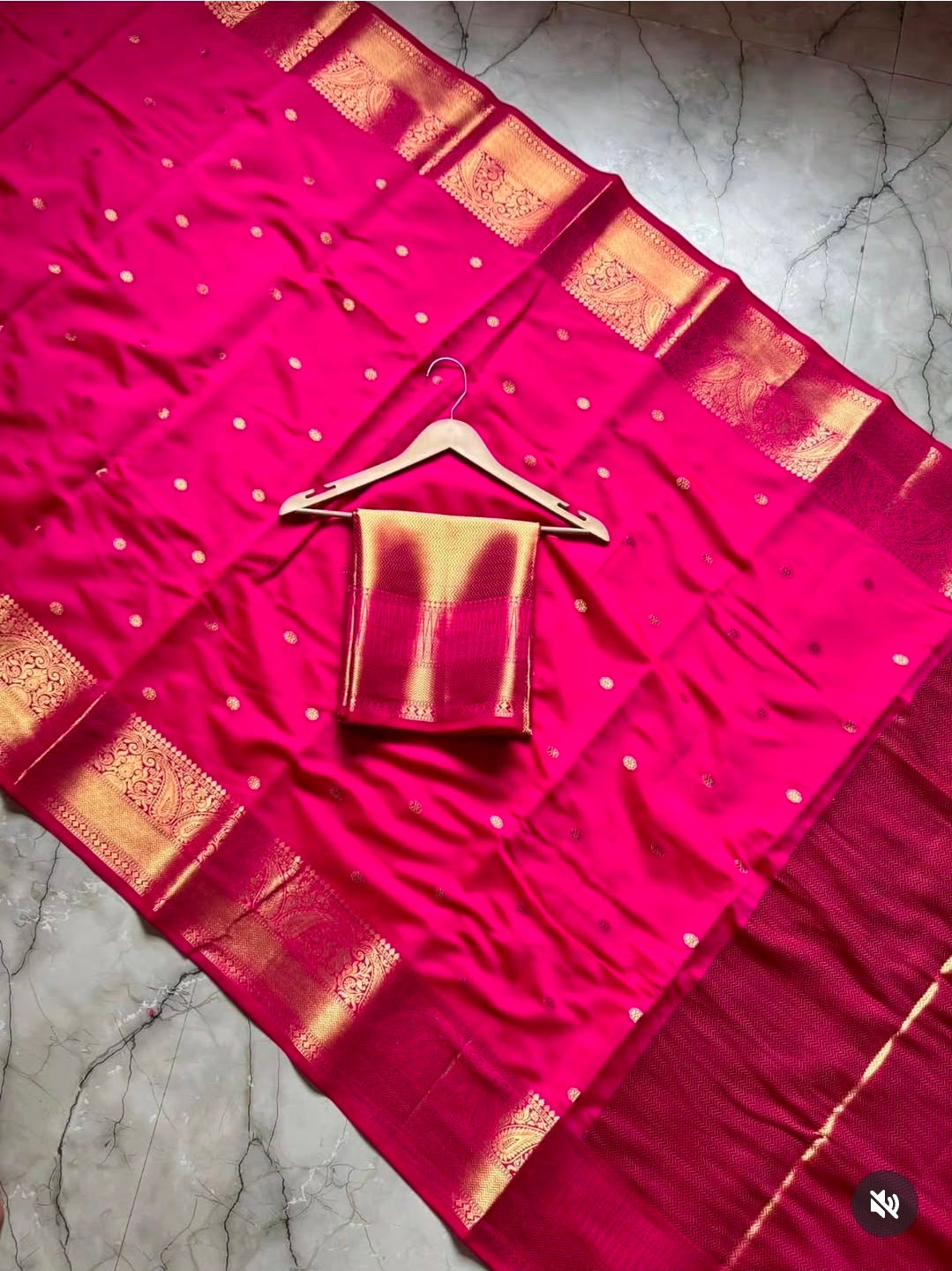 PREMIUM KATAN SILK SAREE - ROSE PINK