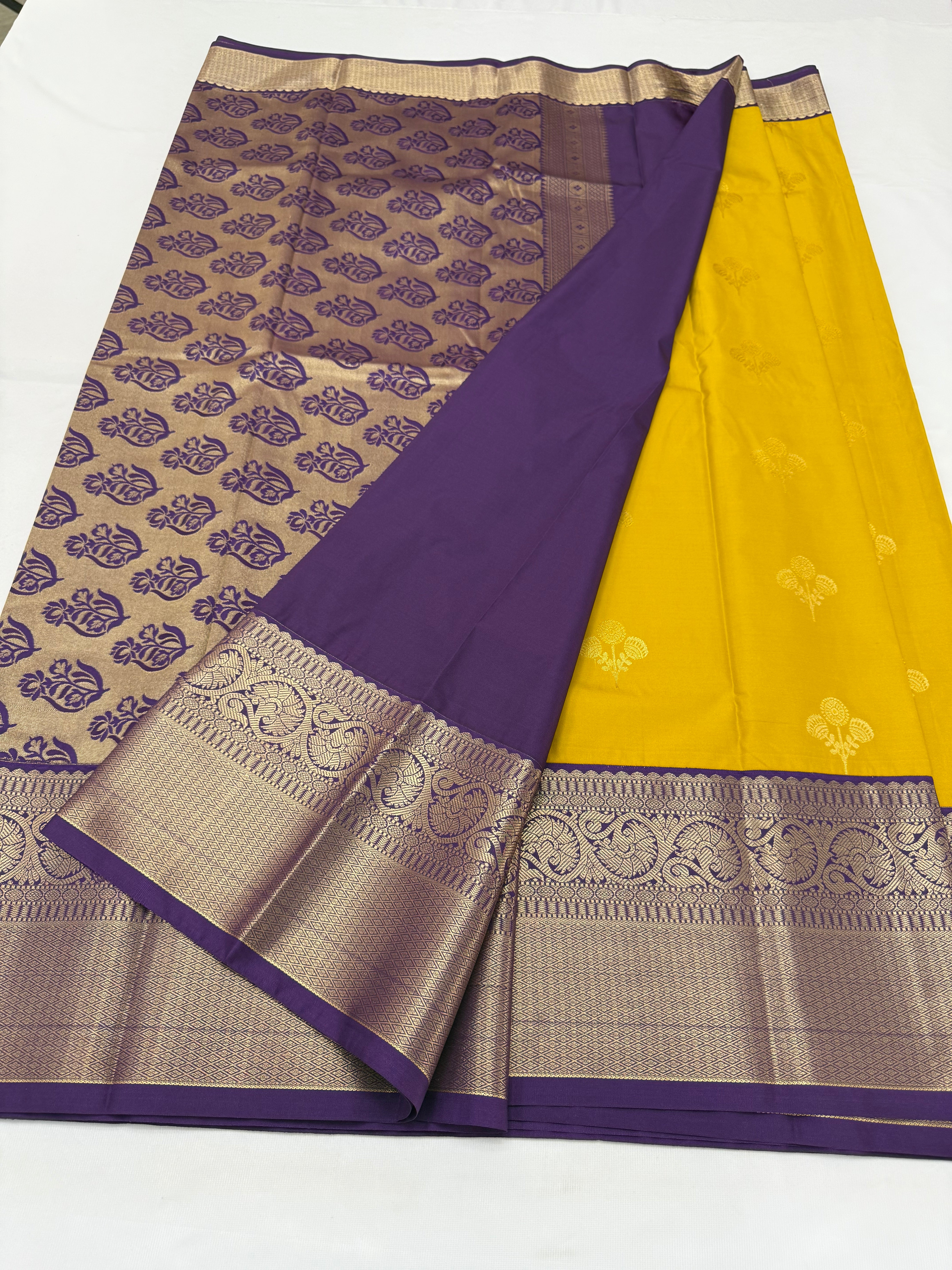 PREMIUM SEMI KANCHI SILK SAREE - AMBER