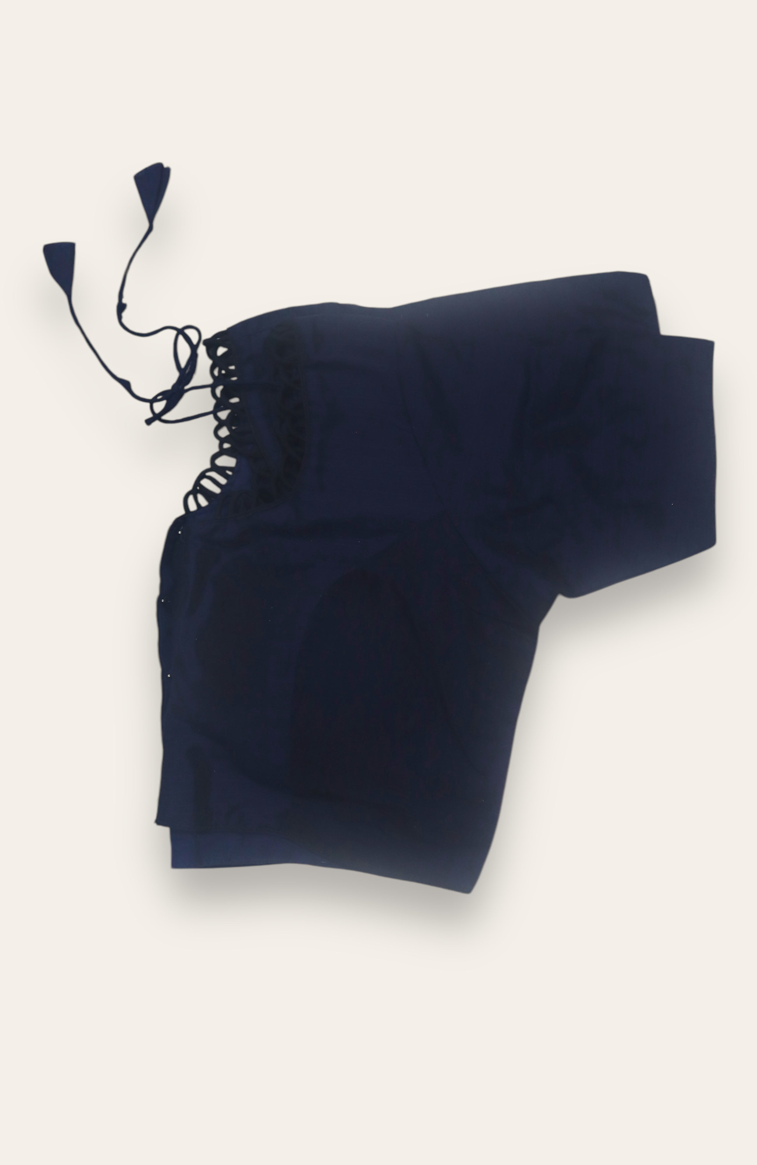 DESIGNER COTTON BLOUSE - NAVY BLUE