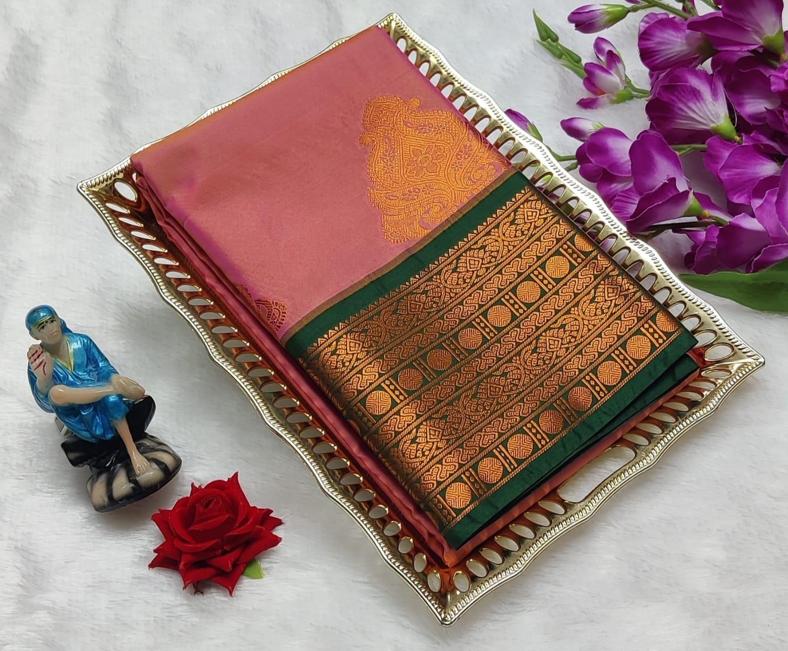 PREMIUM KORVAI SOFT SILK SAREE - PASTEL PINK