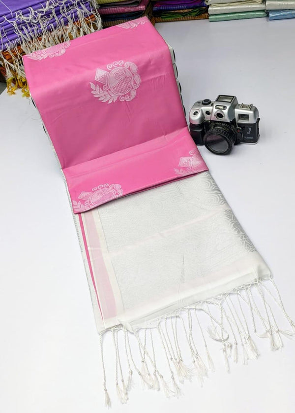 KANCHIPRAM SOFT SILK SAREES - PINK