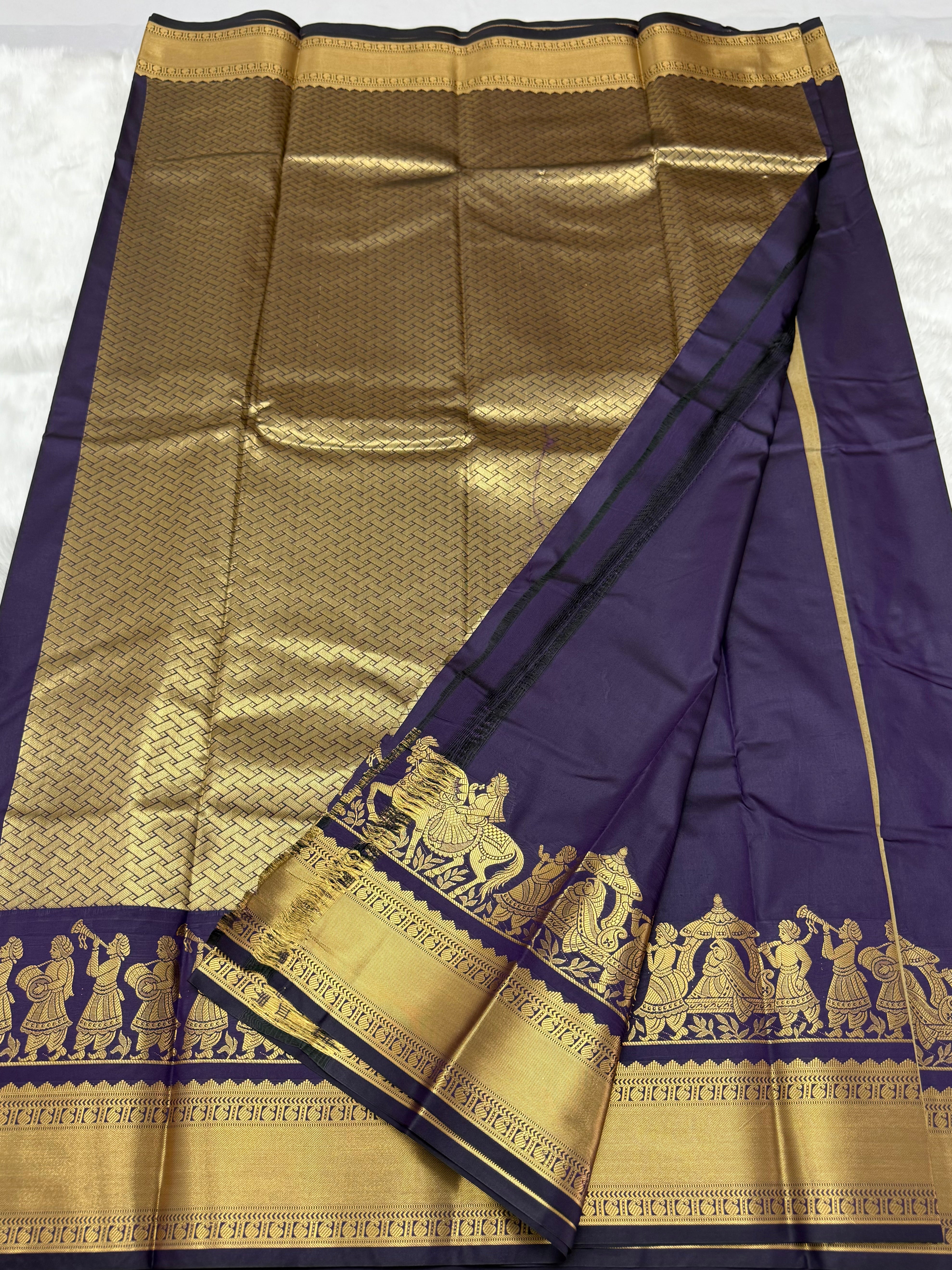 TRENDING PALLAKU DESIGN SOFT SILK SAREE - PURPLE