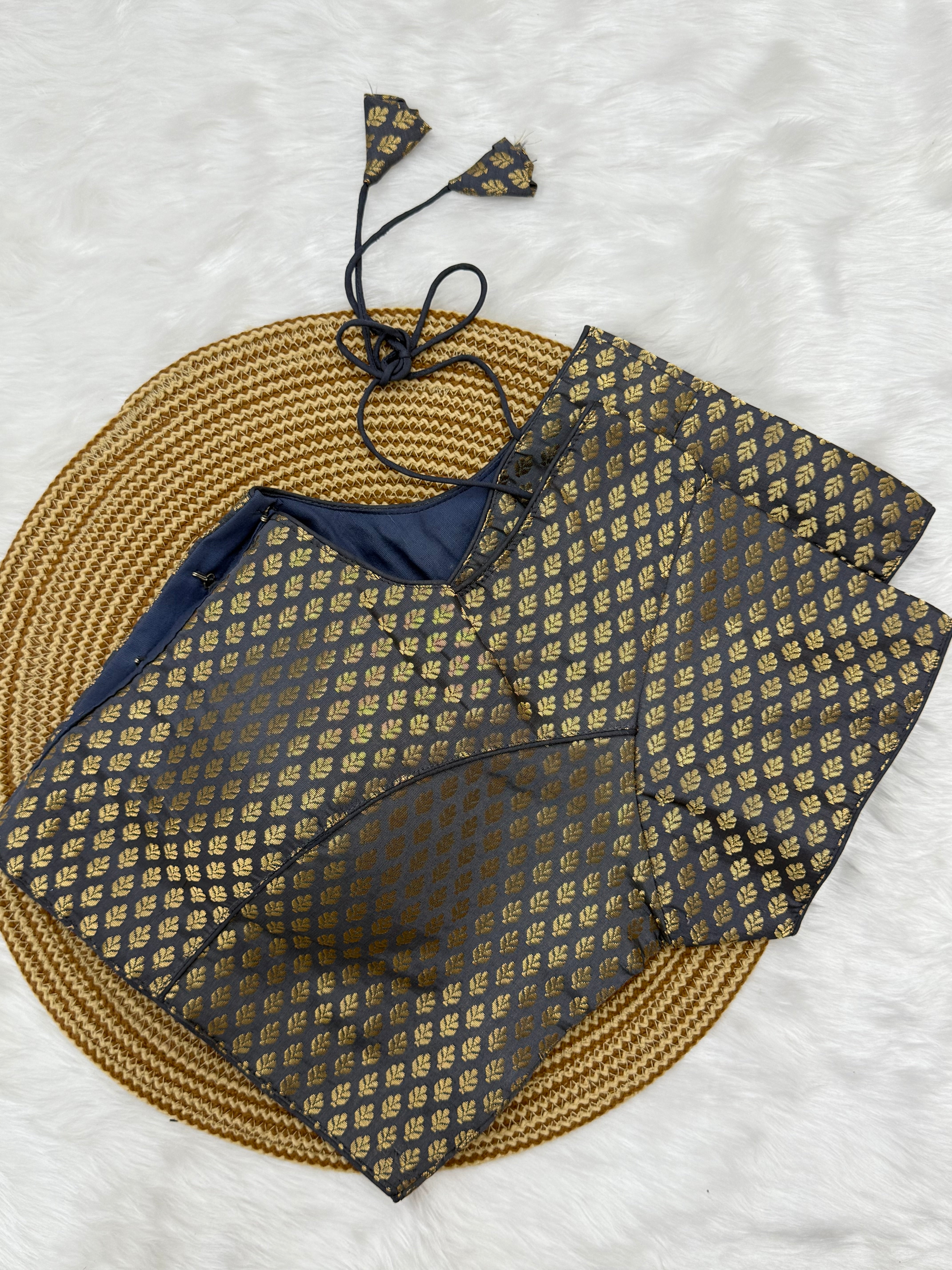 READYMADE JACQUARD SAREE BLOUSE
