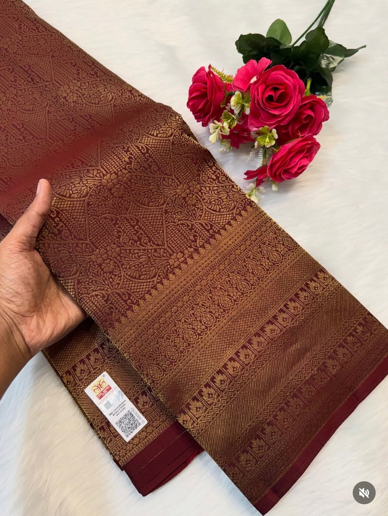 KANCHIPURAM PURE SILK SAREE | SILKMARK® CERTIFIED - DEEP MAROON