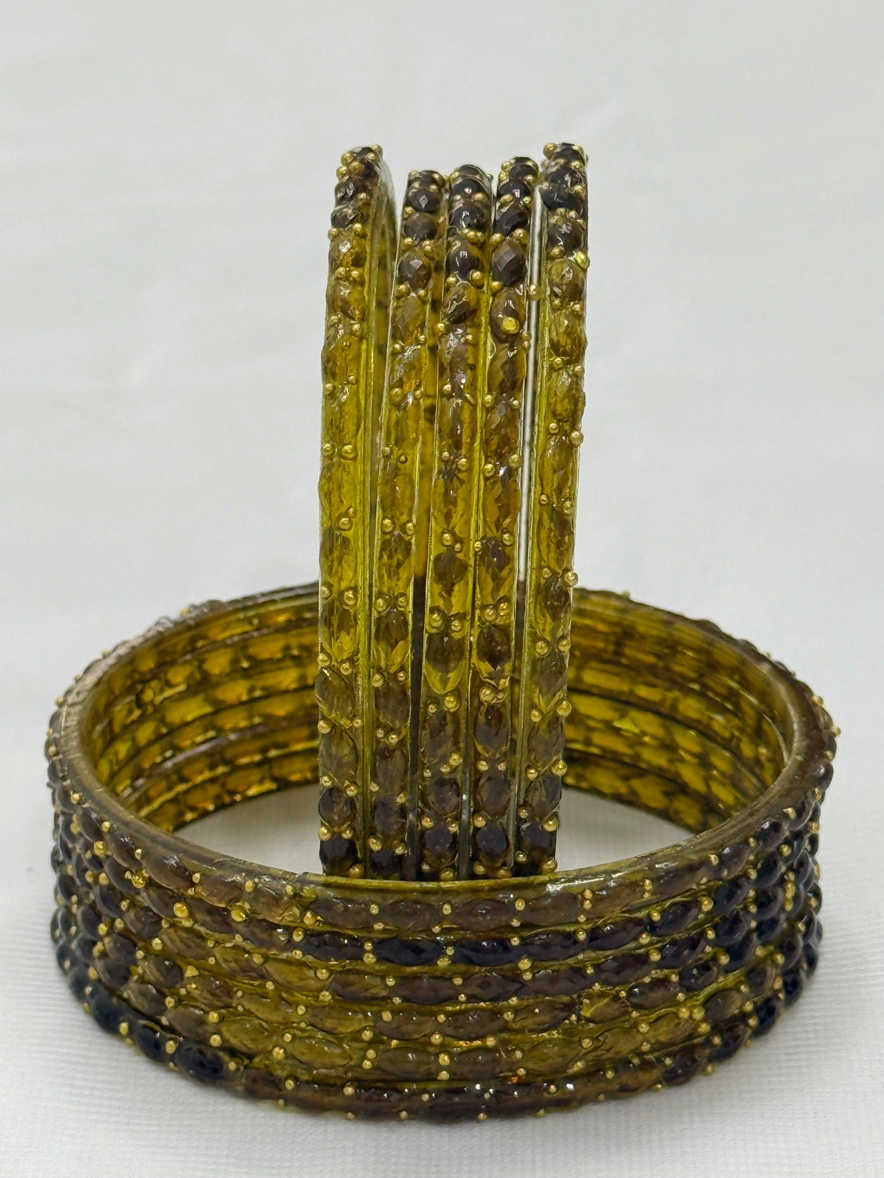 RAINDROP GLASS BANGLES PACK OF 12