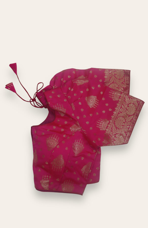 READYMADE SAREE BLOUSE - PINK