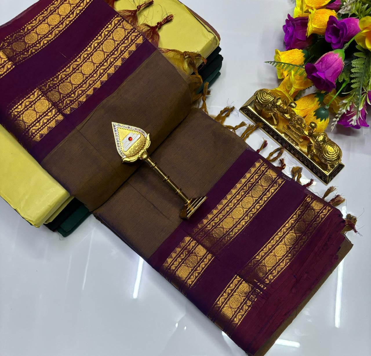 PURE KANCHI COTTON SAREES - DUAL