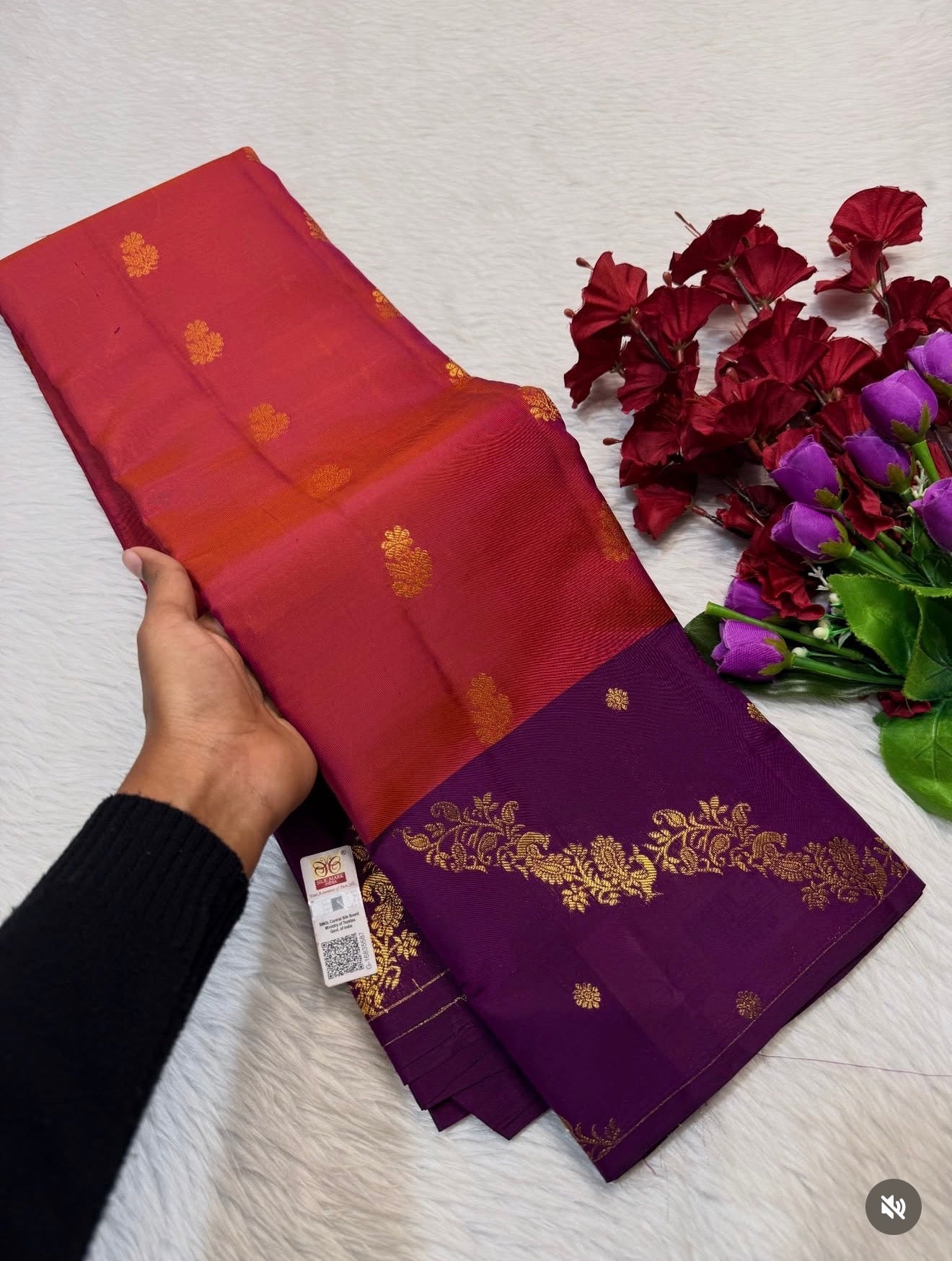 KANCHIPURAM PURE SILK SAREE | SILKMARK® CERTIFIED - ROUGE PINK