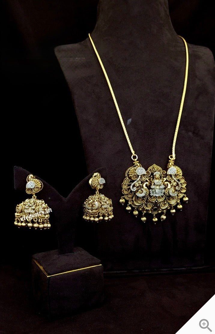BIG LAKSHMI DOLLAR CHAIN WITH JHUMKA