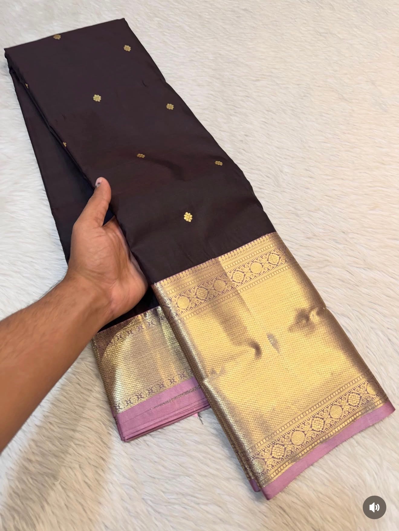 PREMIUM SEMI KANCHI SILK SAREE - BROWN