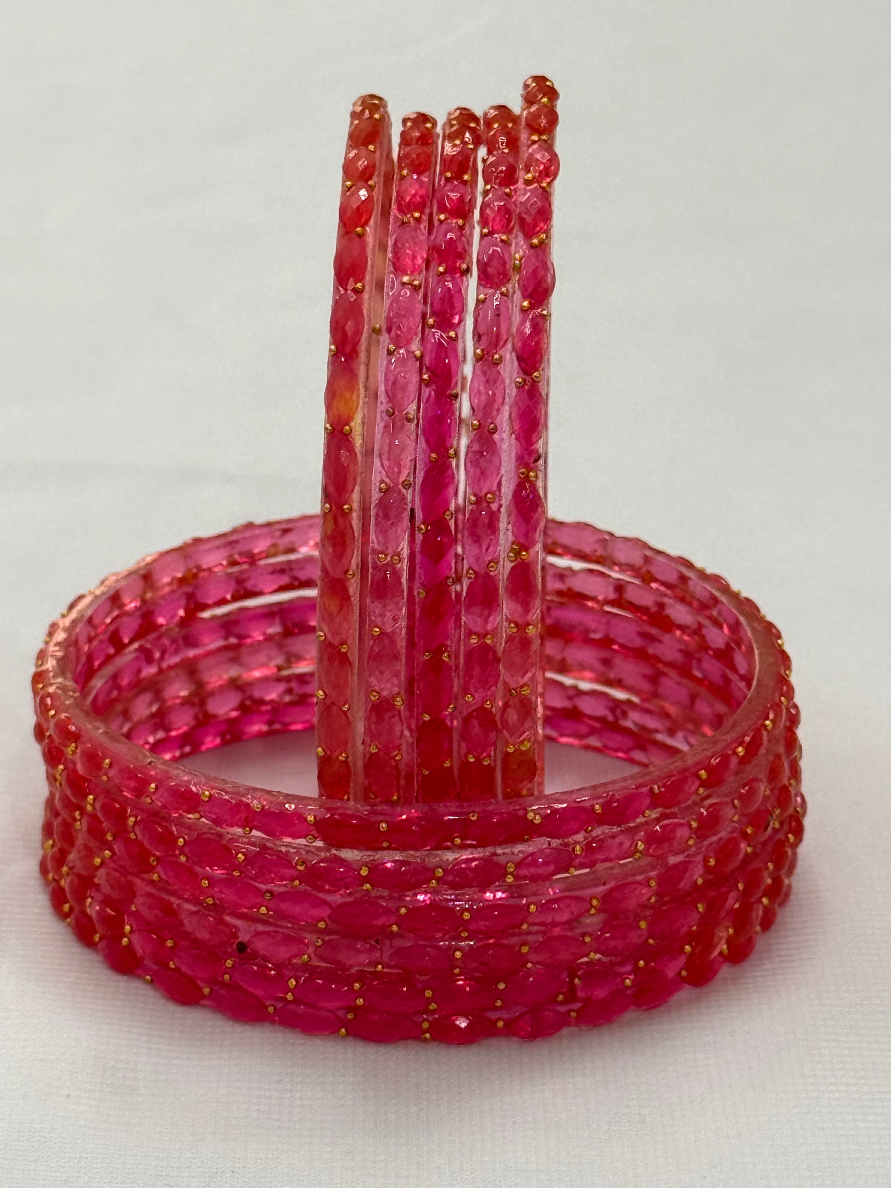 RAINDROP GLASS BANGLES PACK OF 12