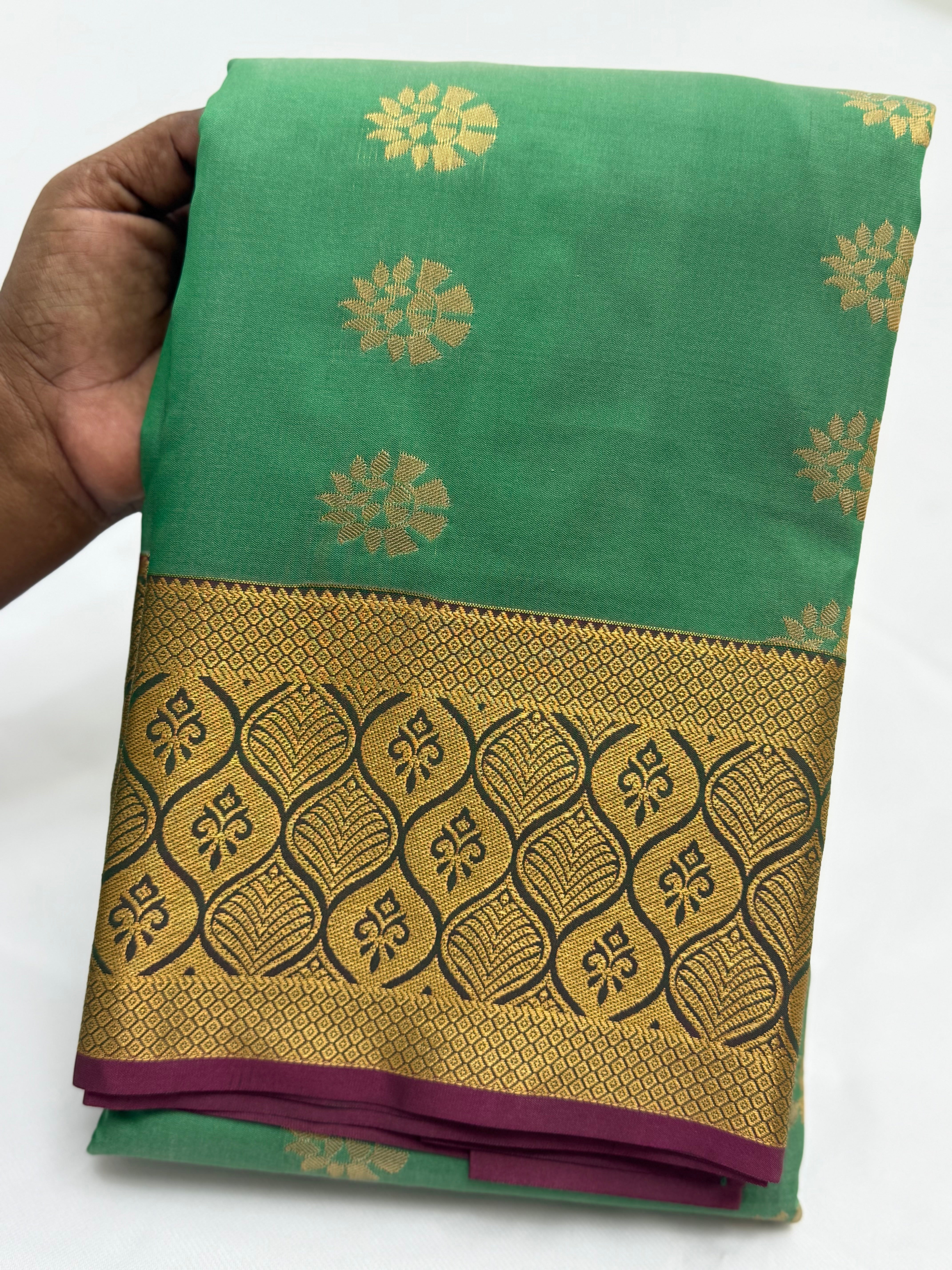 KARUNYA'S SPECIAL SOFT SILK SAREE - SEAFOAM GREEN