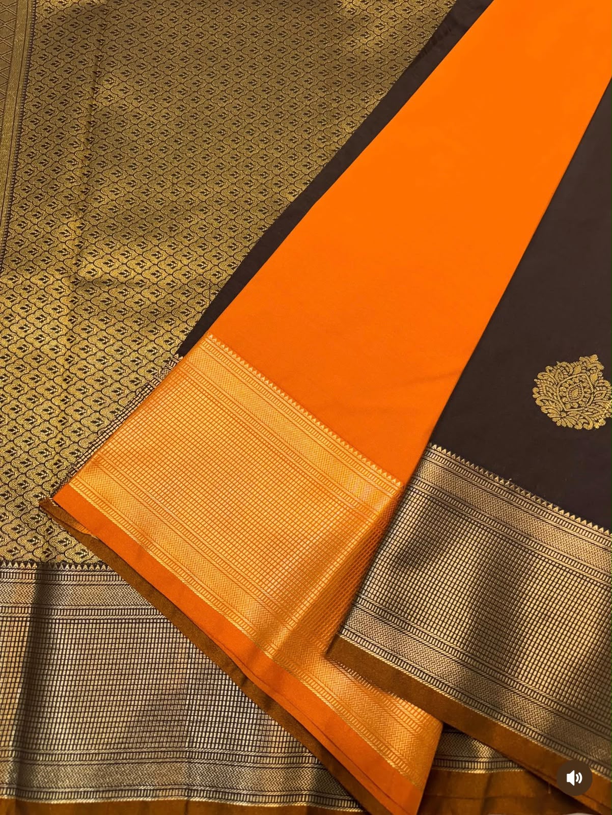 PREMIUM SEMI KANCHI SILK SAREE - BROWN