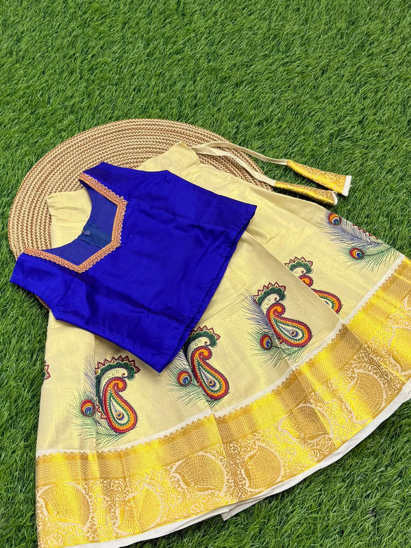 Onam Traditional Wear for Girls