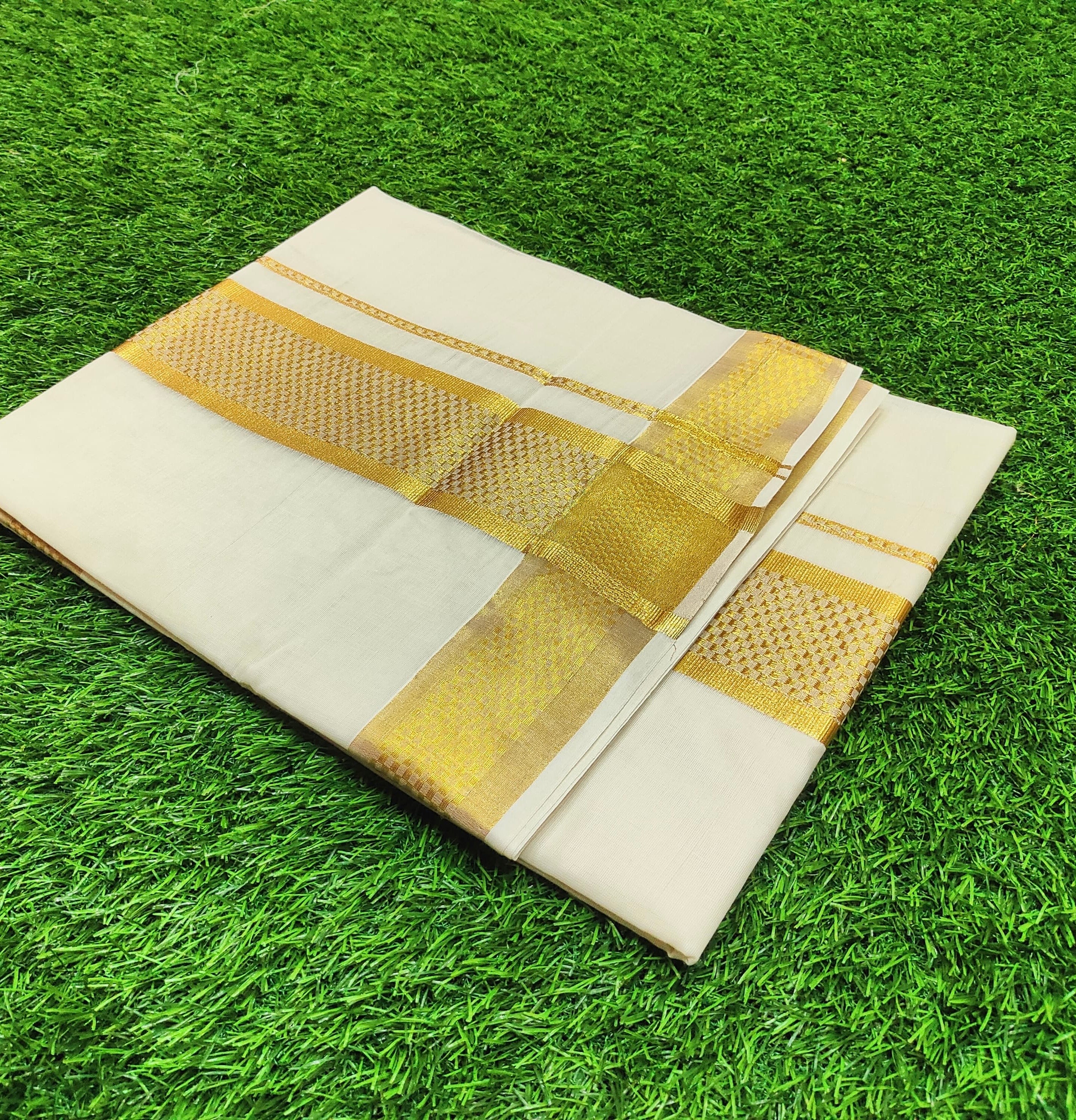 PREMIUM  KERALA KASAVU COTTON SAREE - GOLD
