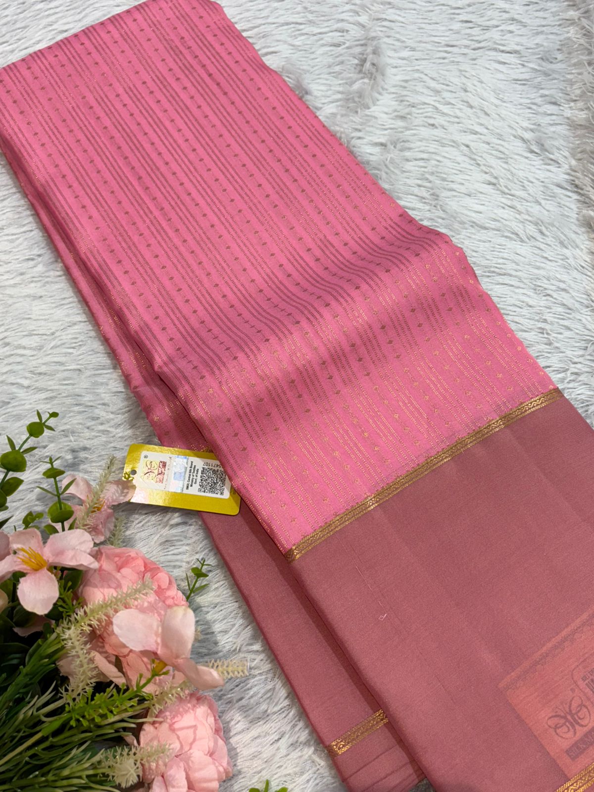 KANCHIPURAM PURE SILK SAREE | SILKMARK® CERTIFIED - BABY PINK