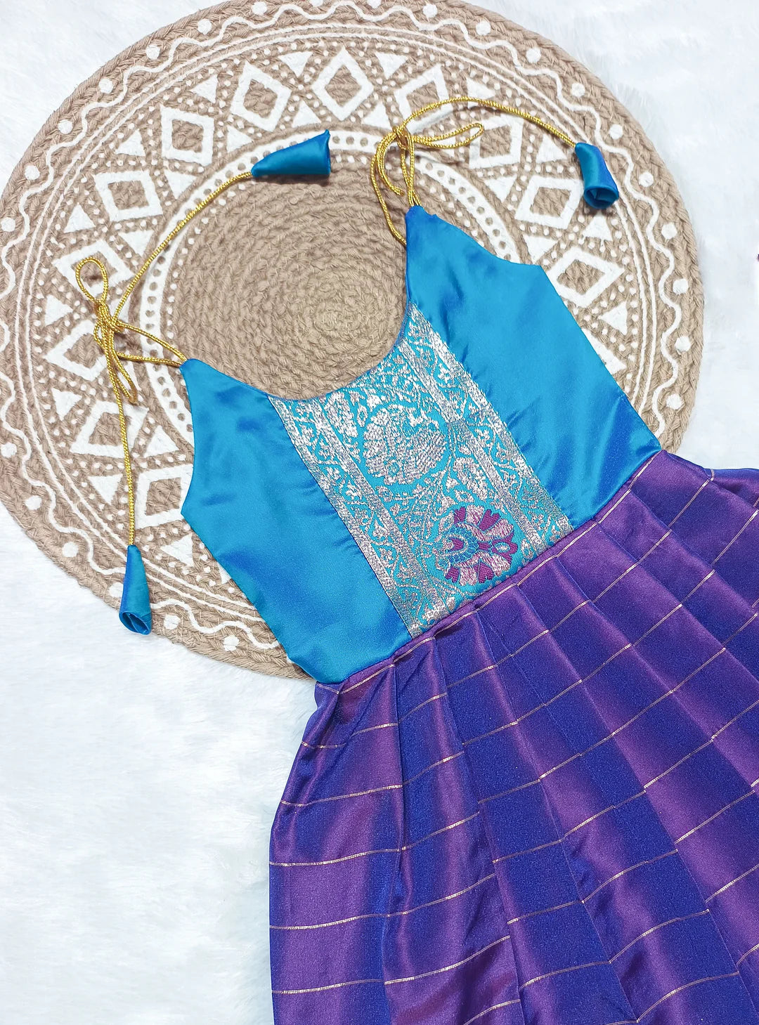 BLUE VIOLET NEW BORN FROCK