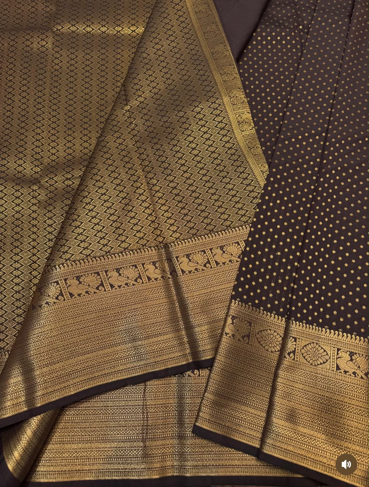 PREMIUM SEMI KANCHI SILK SAREE - COFFEE BROWN