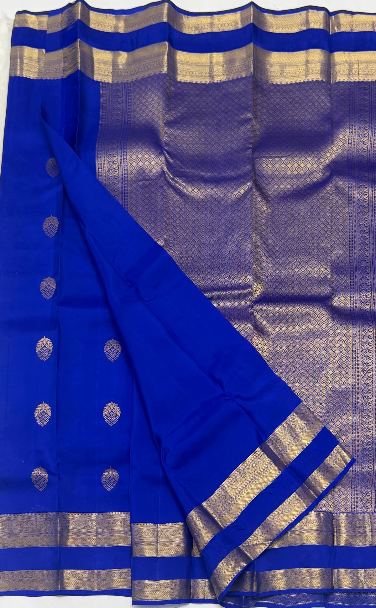 KANCHIPURAM PURE SILK SAREE | SILKMARK® CERTIFIED - ROYAL BLUE