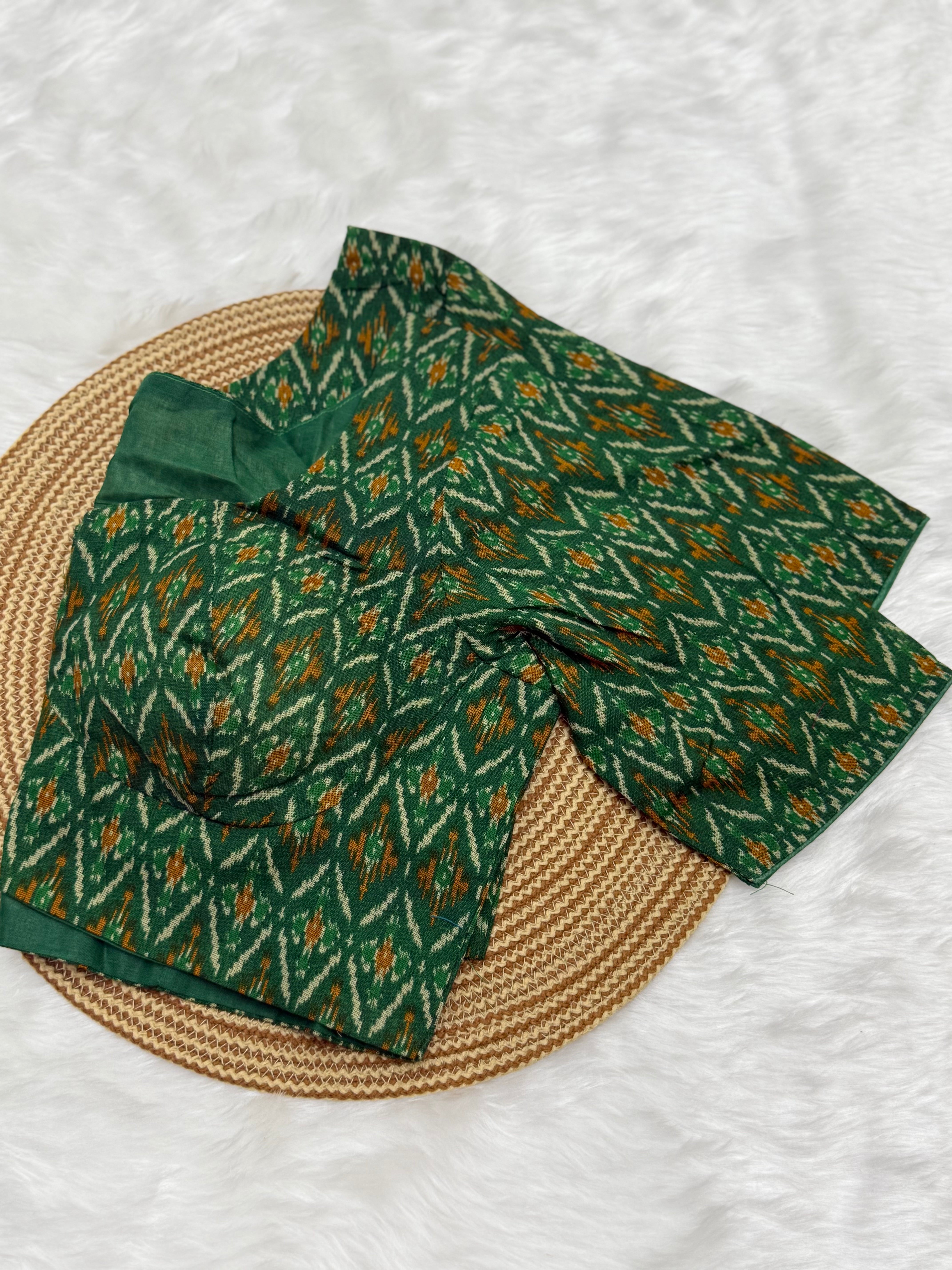 HIGH NECK COTTON READYMADE BLOUSE