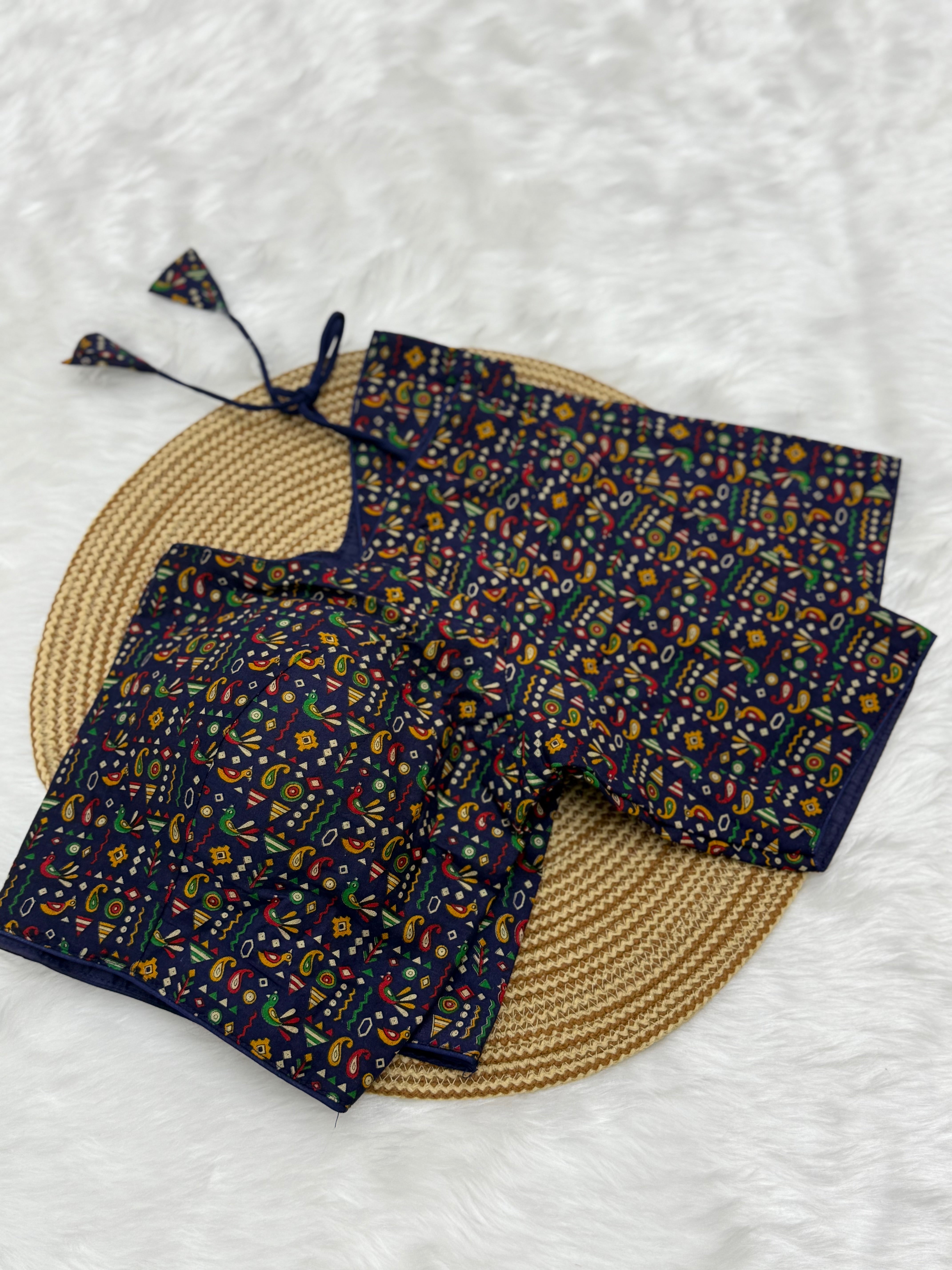 HIGH NECK COTTON READYMADE BLOUSE