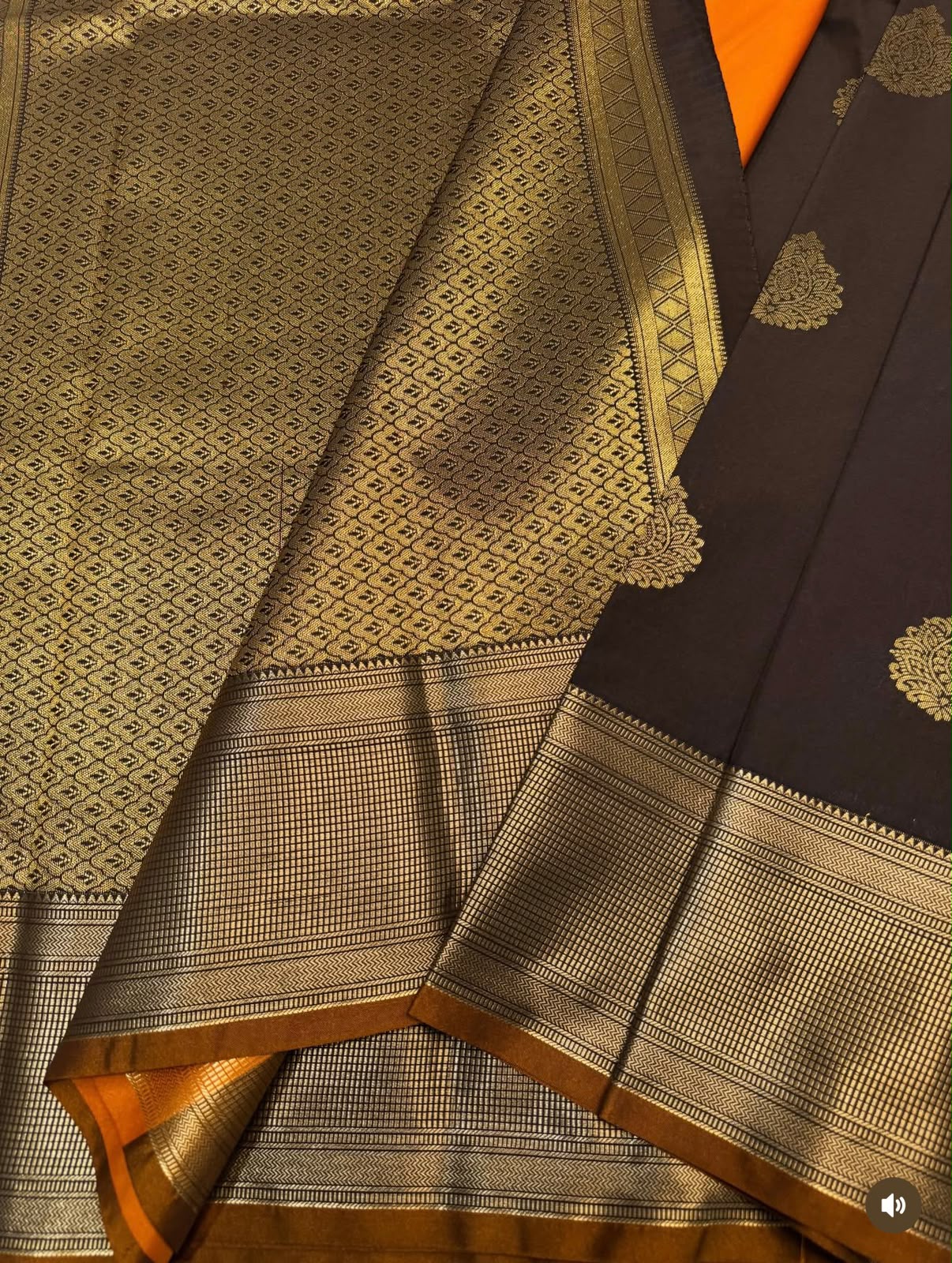 PREMIUM SEMI KANCHI SILK SAREE - BROWN