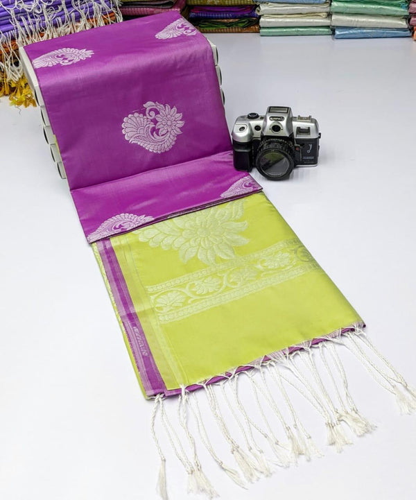 KANCHIPRAM SOFT SILK SAREES - LILAC