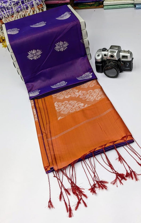 KANCHIPRAM SOFT SILK SAREES - VIOLET