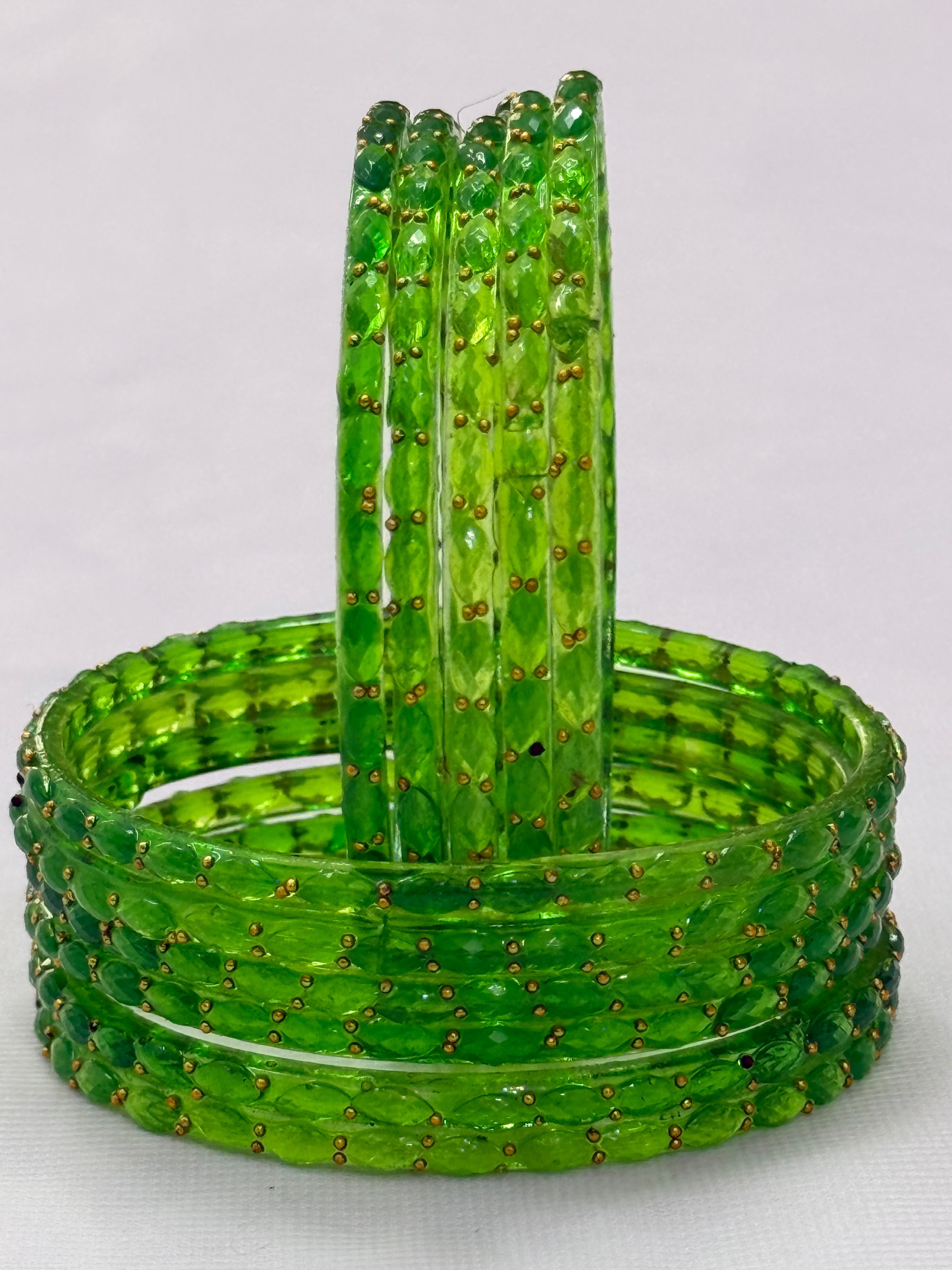 RAINDROP GLASS BANGLES PACK OF 12