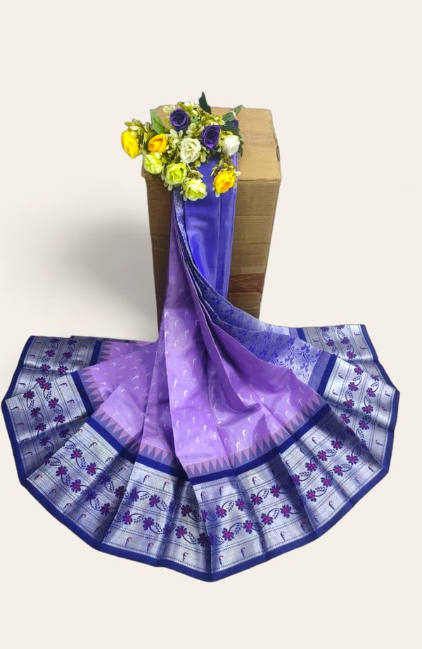 EXCLUSIVE FANCY SOFT TISSUE SAREE - ORCHID VIOLET