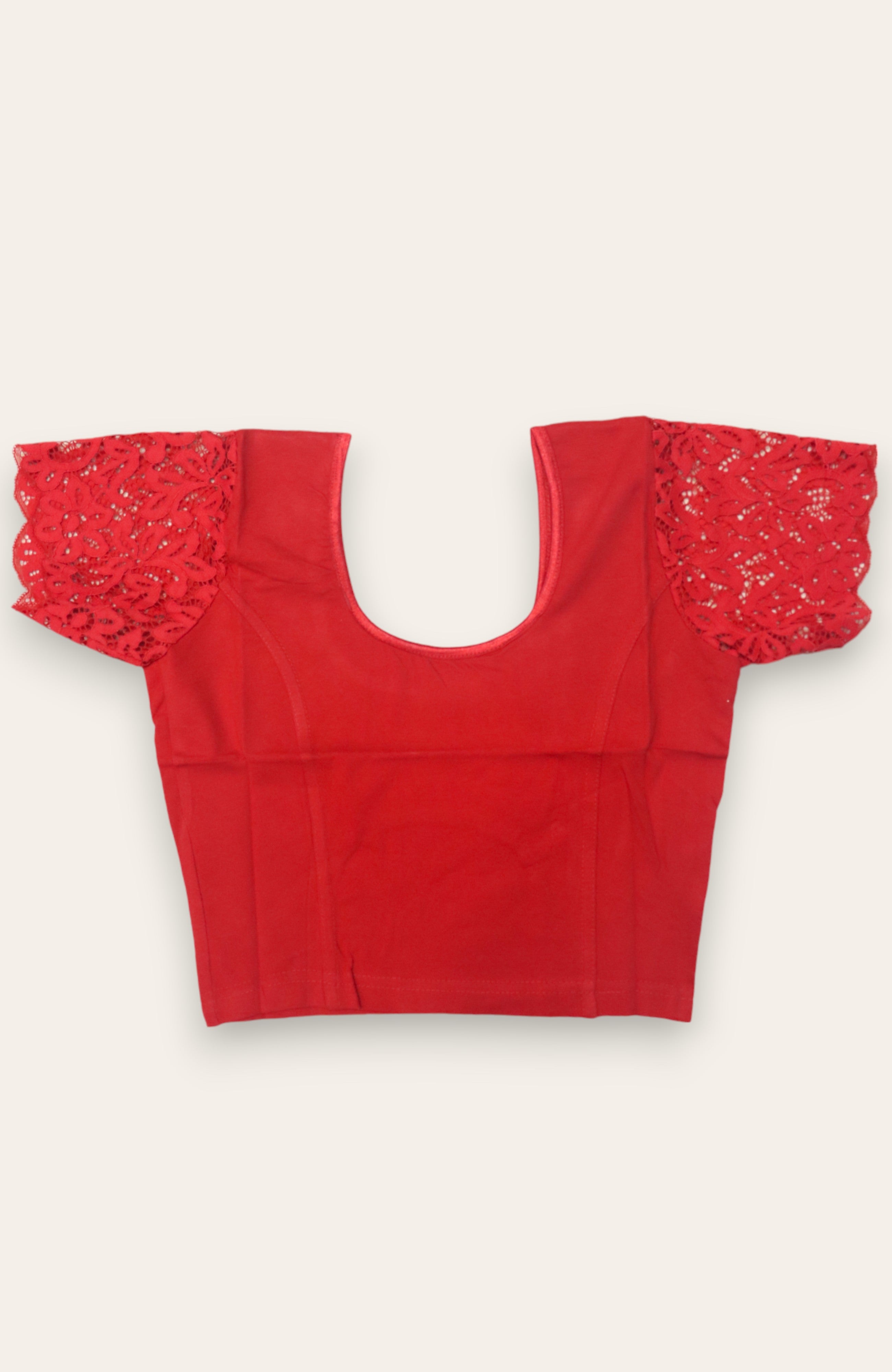 WOMEN'S DESIGNER STRETCHABLE BLOUSE 32 TO 34 - RED