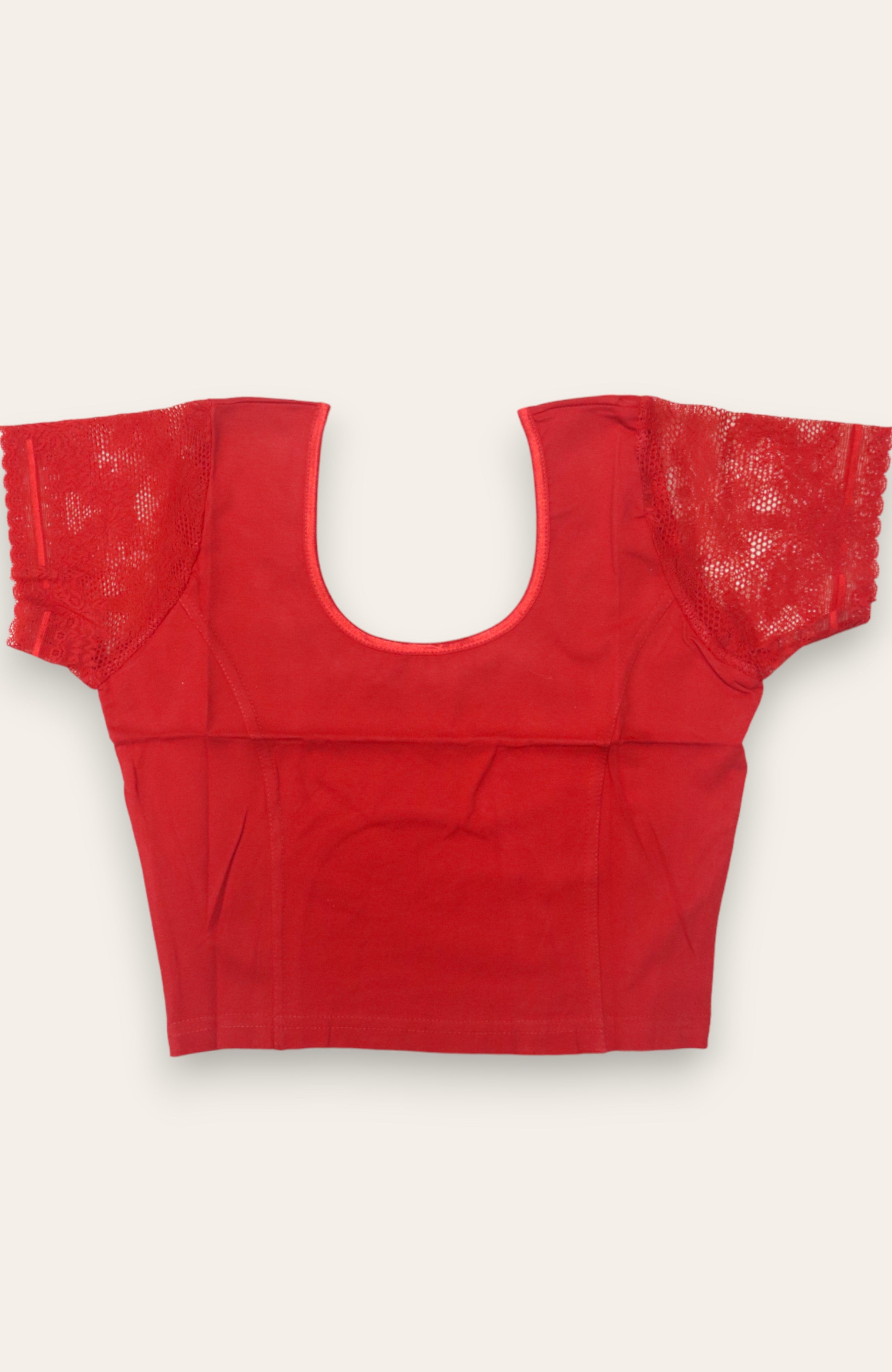 WOMEN'S DESIGNER STRETCHABLE BLOUSE 34 TO 36 - RED