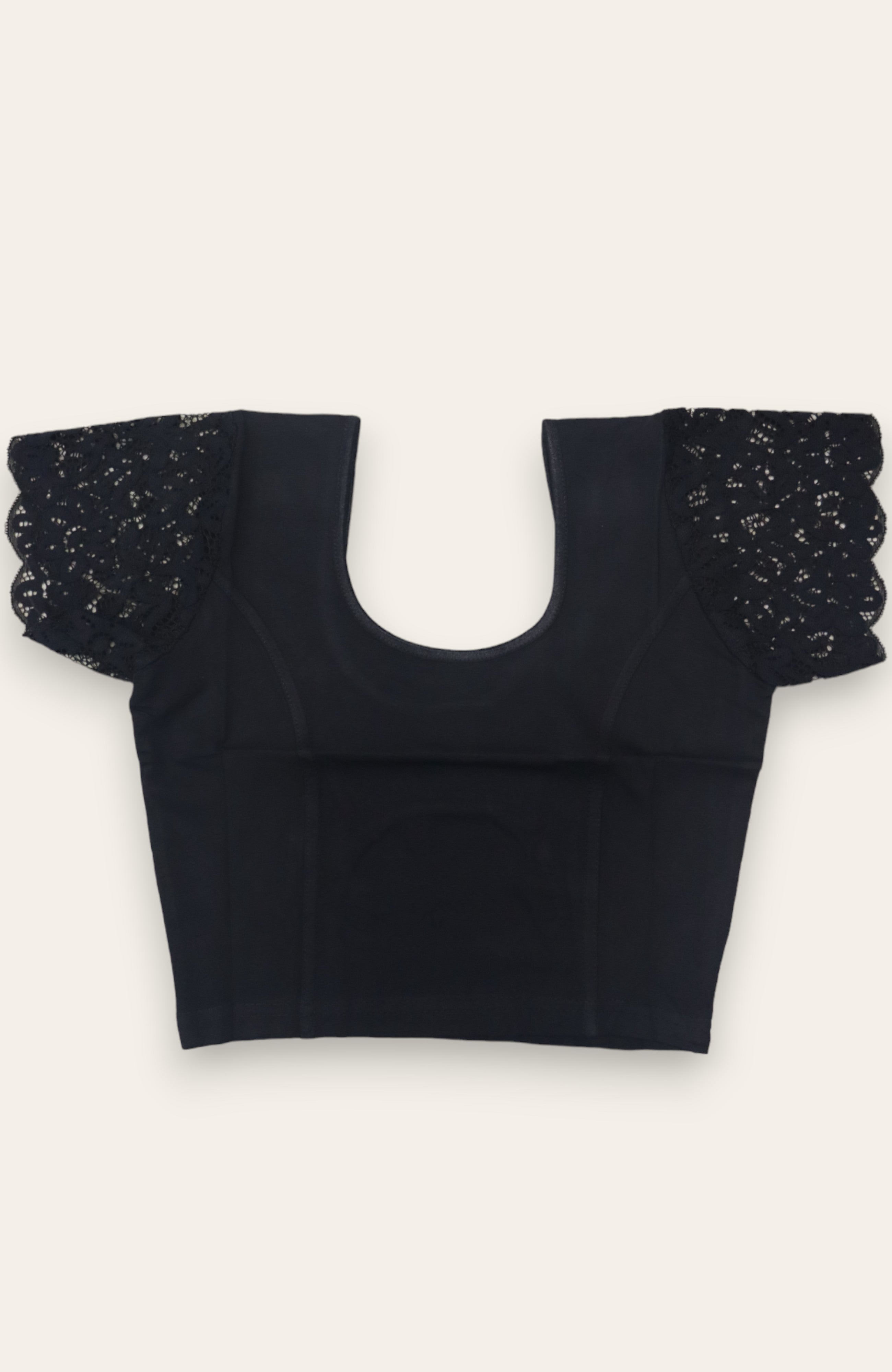 WOMEN'S DESIGNER STRETCHABLE BLOUSE 32 TO 34 - BLACK