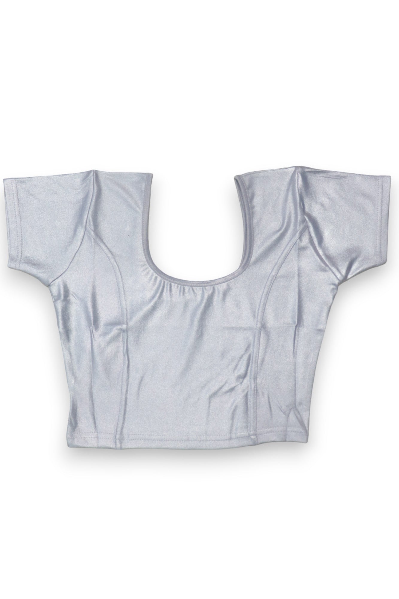 WOMEN'S PLAIN STRETCHABLE BLOUSE 34 TO 36 - SILVER