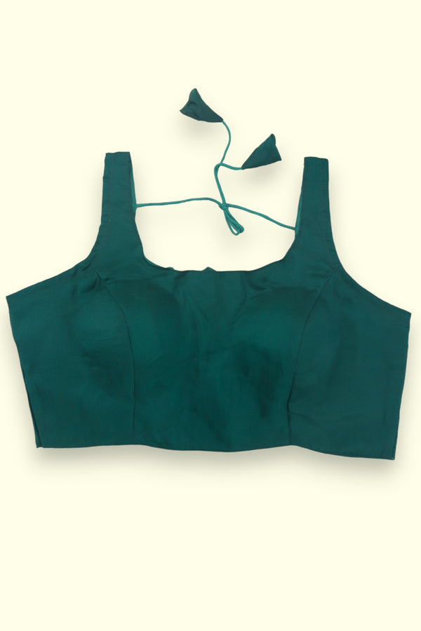 WOMEN'S SLEEVELESS READYMADE BLOUSE - TEAL