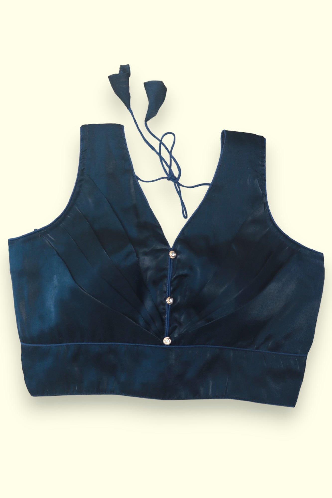 WOMEN'S SLEEVELESS FANCY READYMADE BLOUSE -  DARK SLATE BLUE