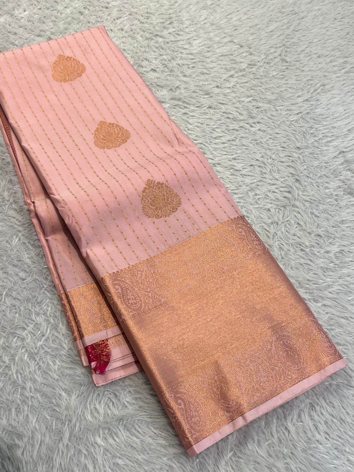 PREMIUM SEMI KANCHI SILK SAREE - BABY PINK