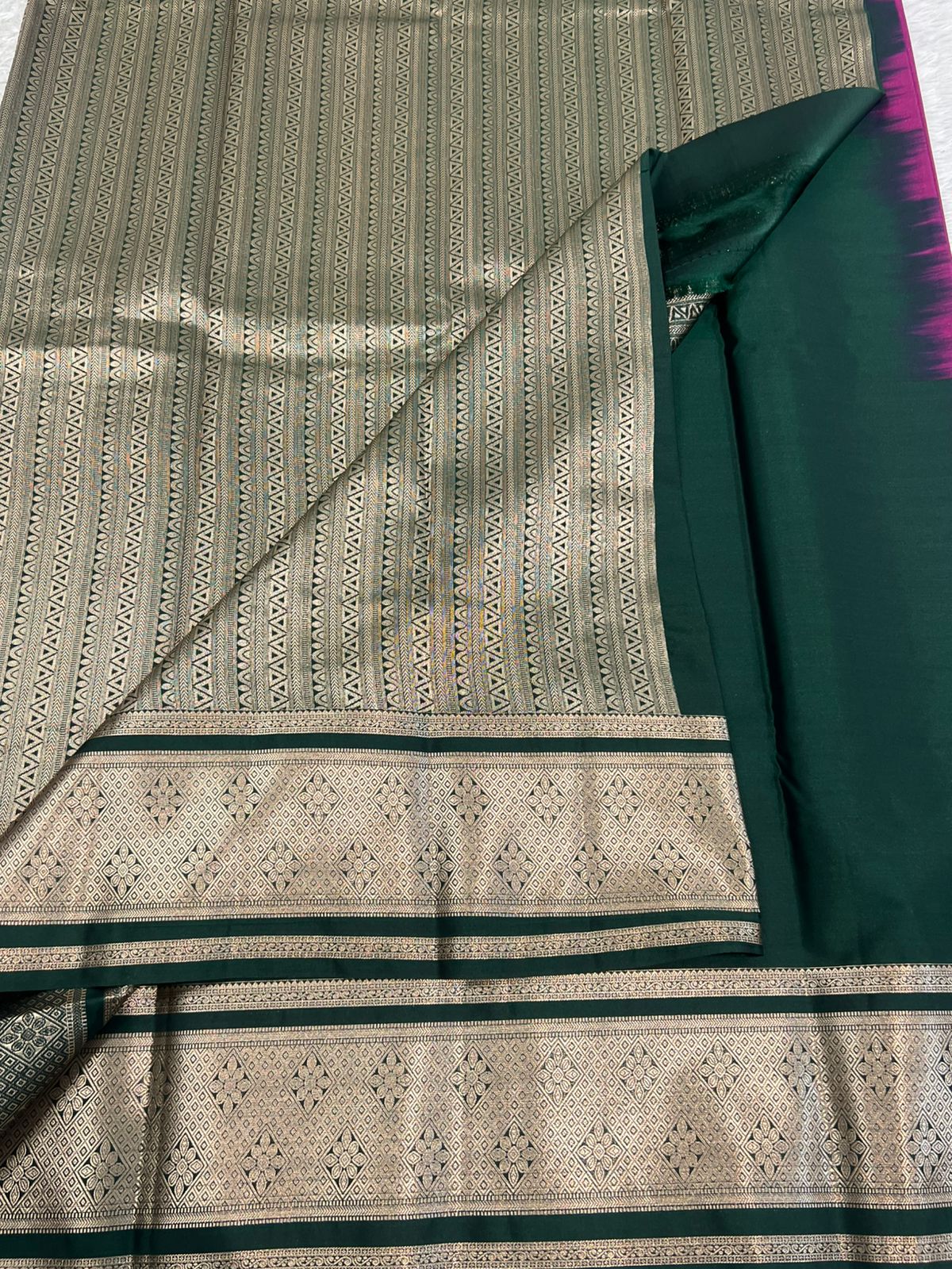 PREMIUM SEMI KANCHI SILK SAREE - VIOLET