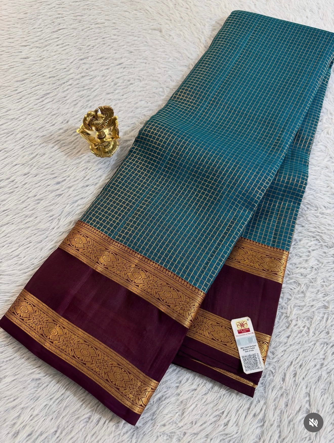 KANCHIPURAM PURE SILK SAREE | SILKMARK® CERTIFIED - PEACOCK GREEN