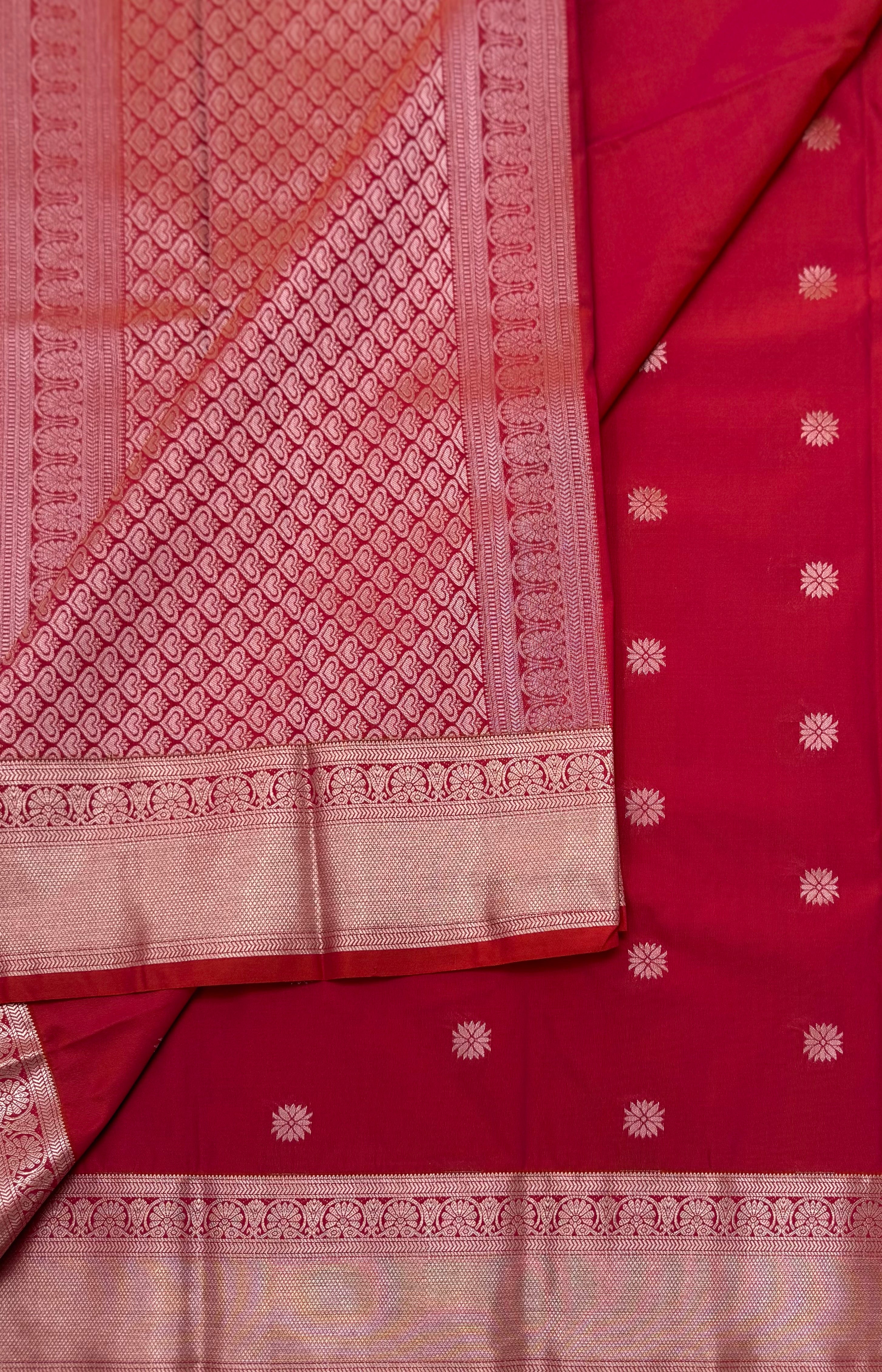 PREMIUM SEMI KANCHI SILK SAREE - CERISE PINK