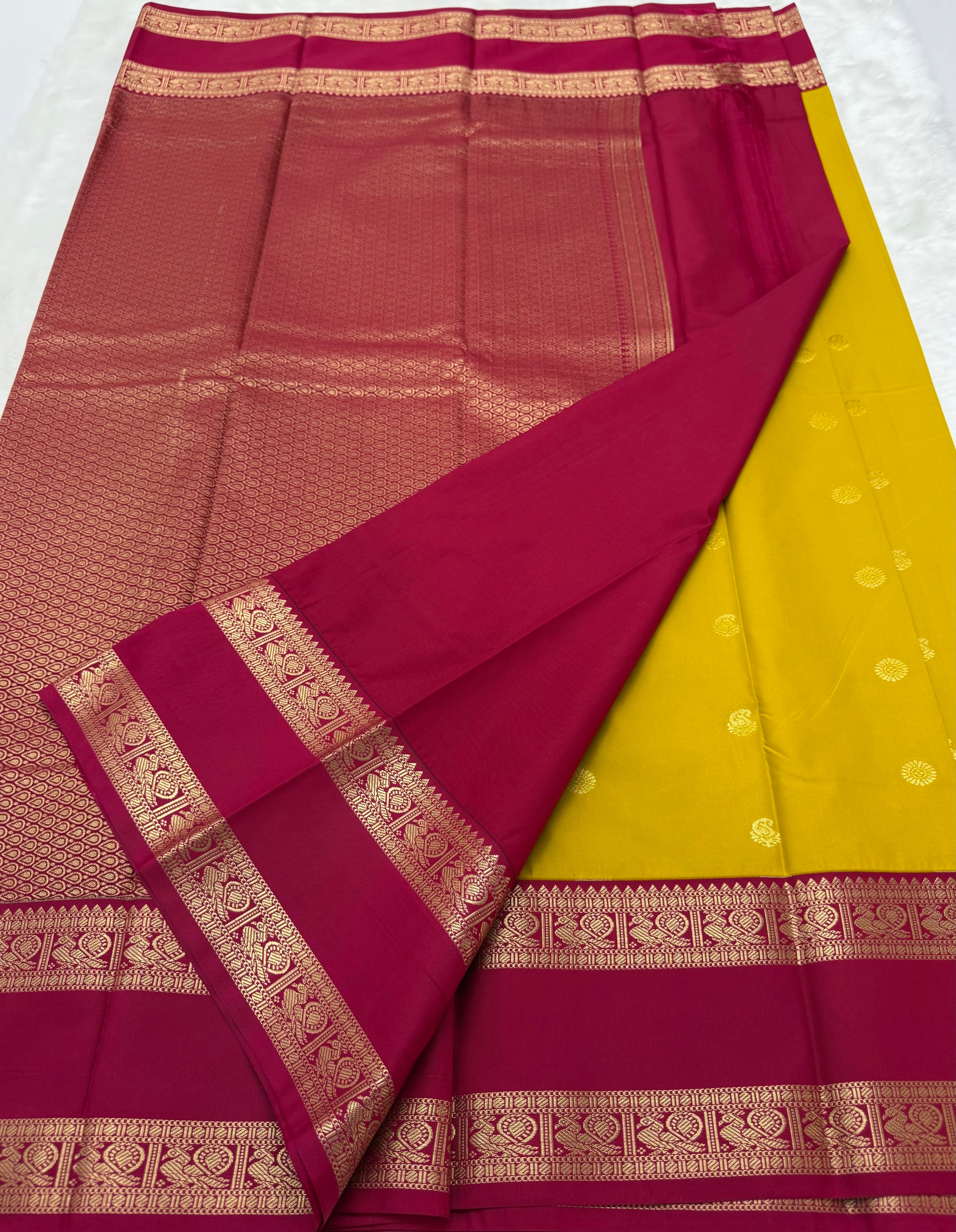 PREMIUM SEMI KANCHI SILK SAREE - AMBER