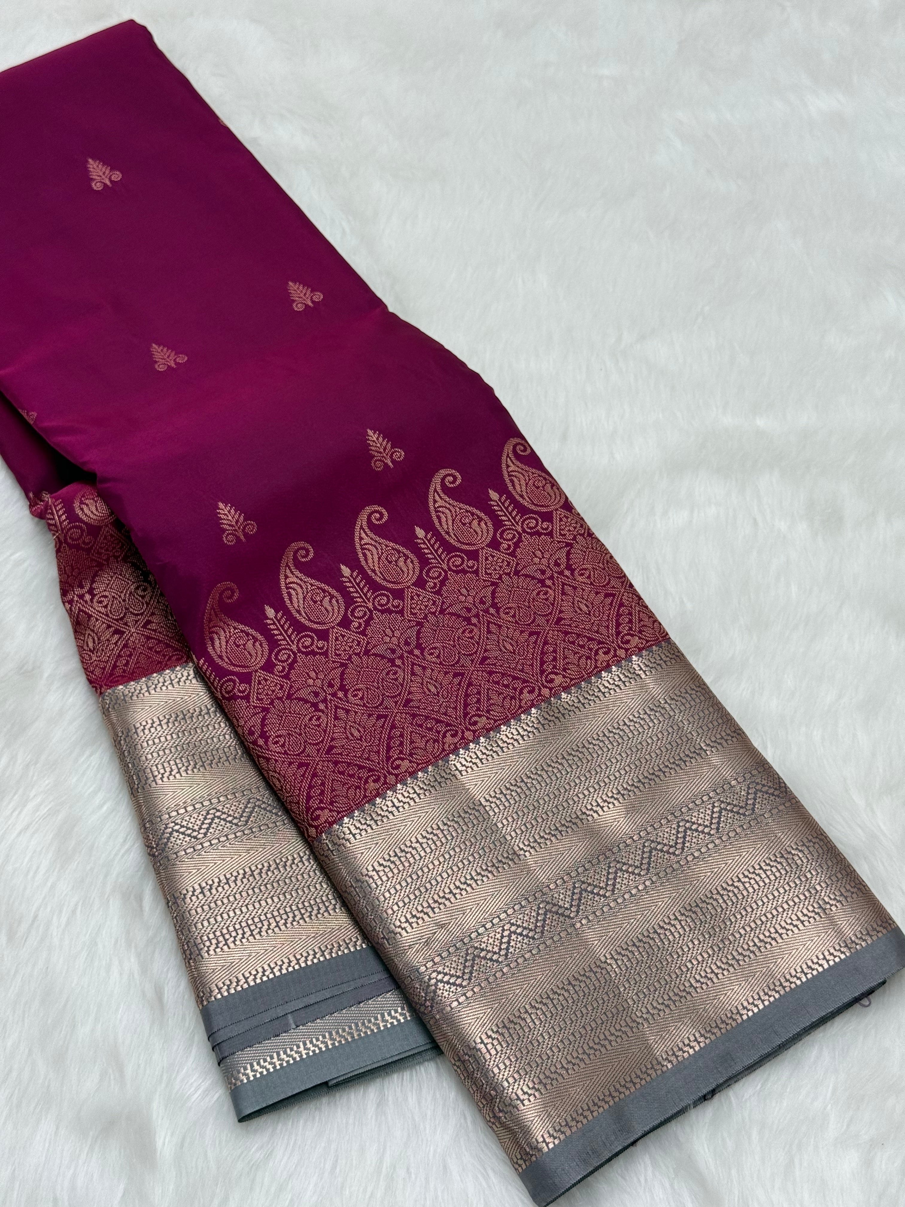 PREMIUM SEMI KANCHI SILK SAREE - FANDANGO