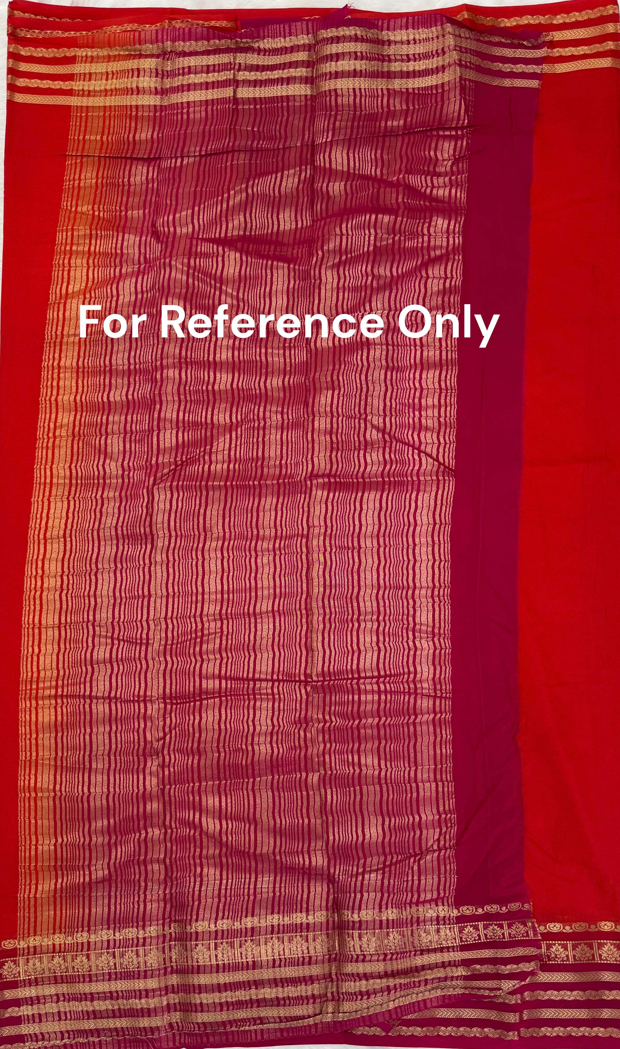 PREMIUM SEMI MYSORE SILK SAREE - BURGUNDY