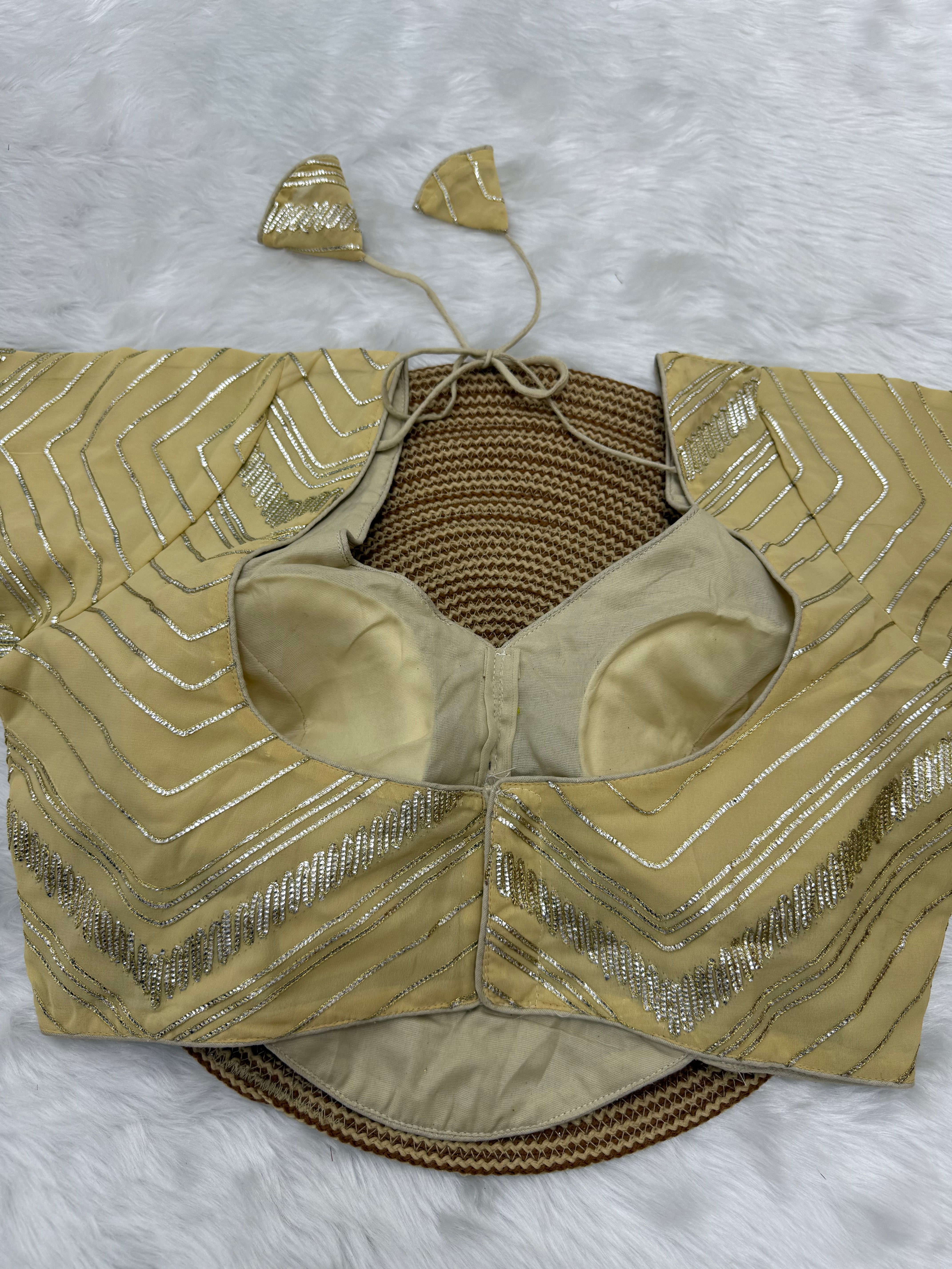 GOTA PATTI BOLLYWOOD INSPIRED PARTY WEAR BLOUSE - SANDAL