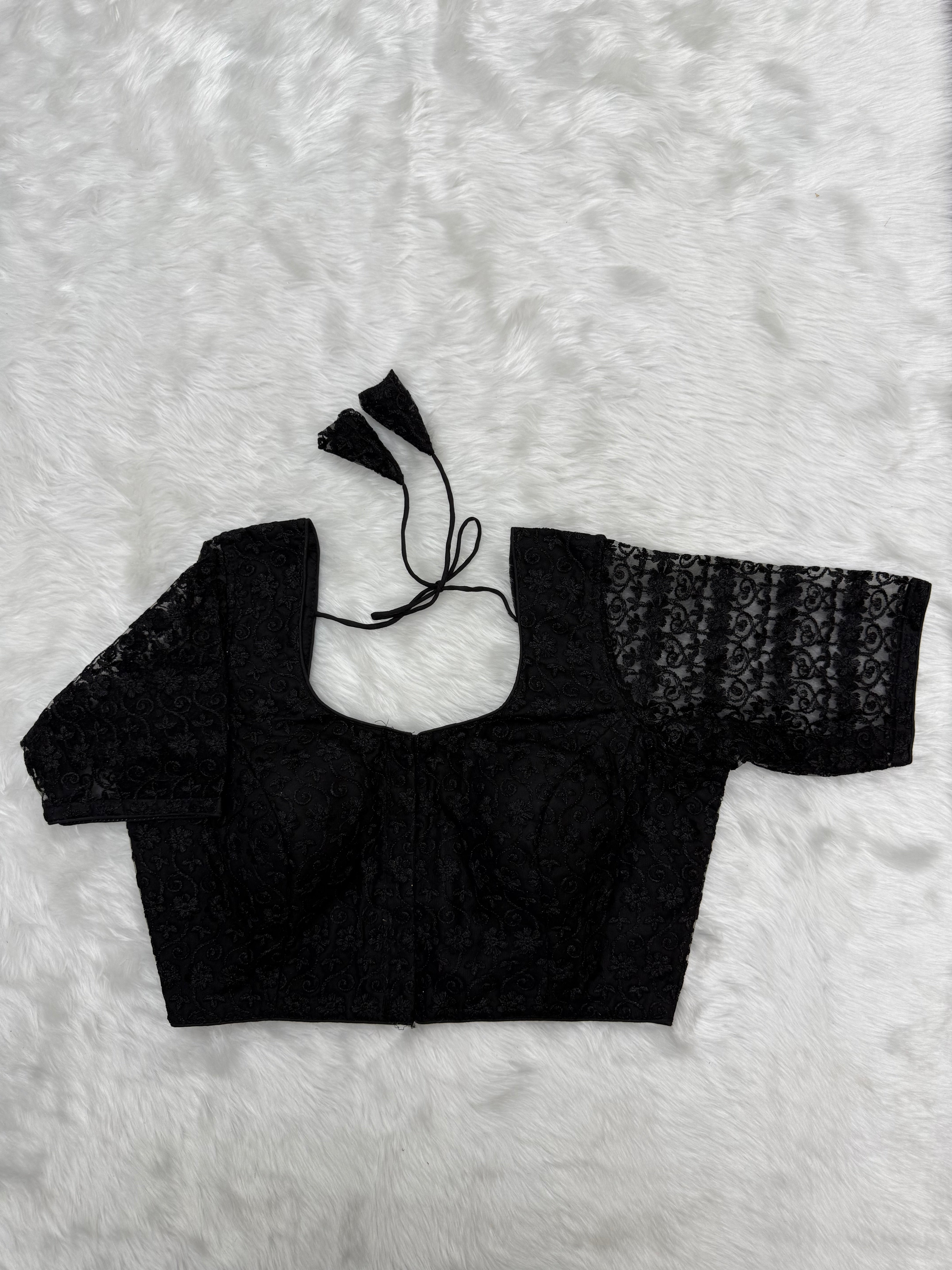 DESIGNER READY TO WEAR BLOUSE - BLACK